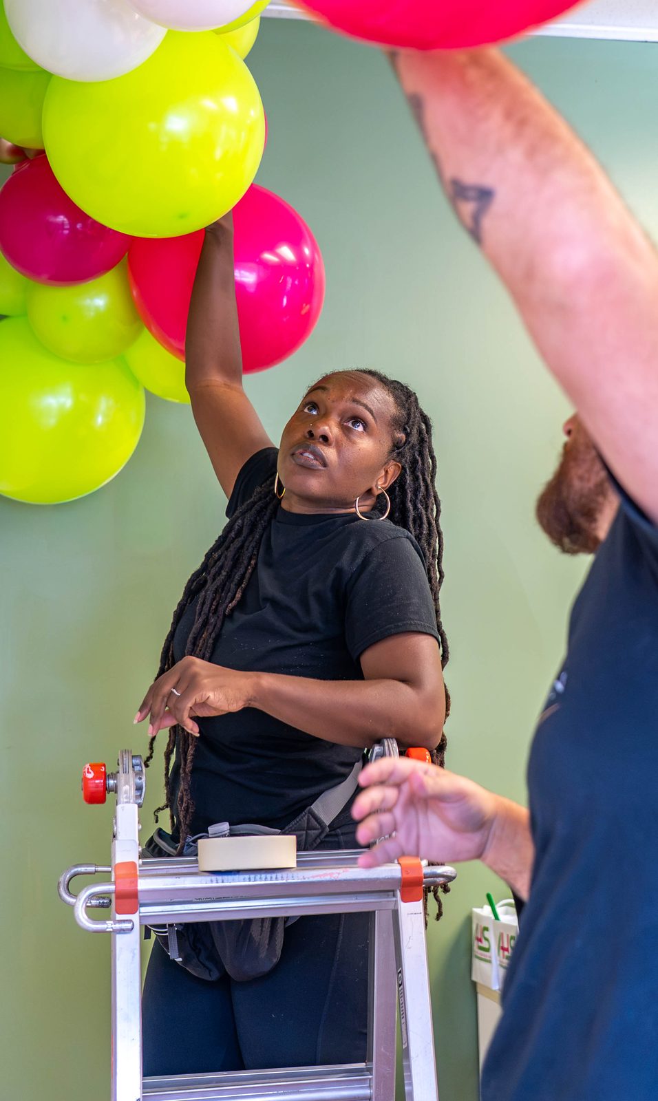 Able Health Services grand opening ribbon décor in Hanover, Maryland — Creative Motion Events