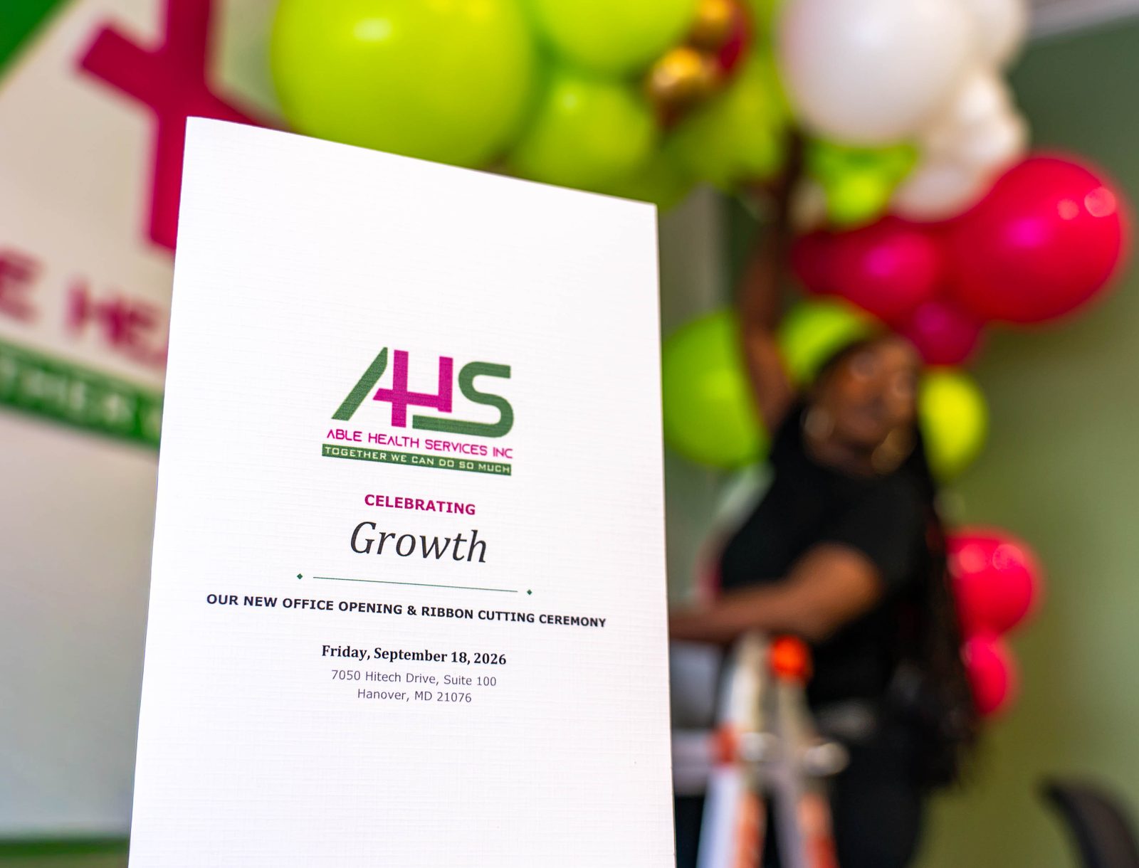 Able Health Services grand opening guest arrival moment in Hanover, Maryland — Creative Motion Events