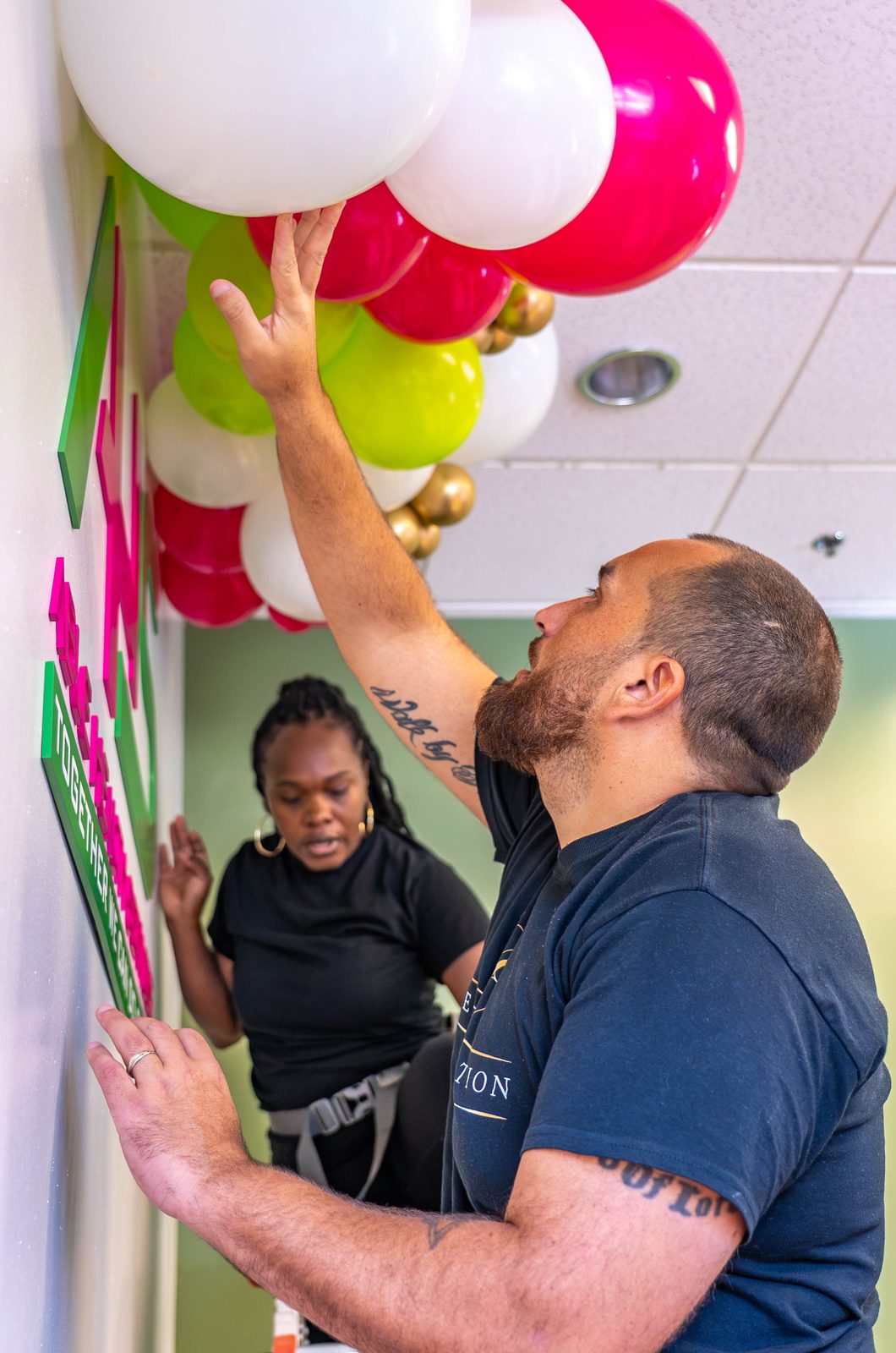 Able Health Services grand opening ribbon décor in Hanover, Maryland — Creative Motion Events