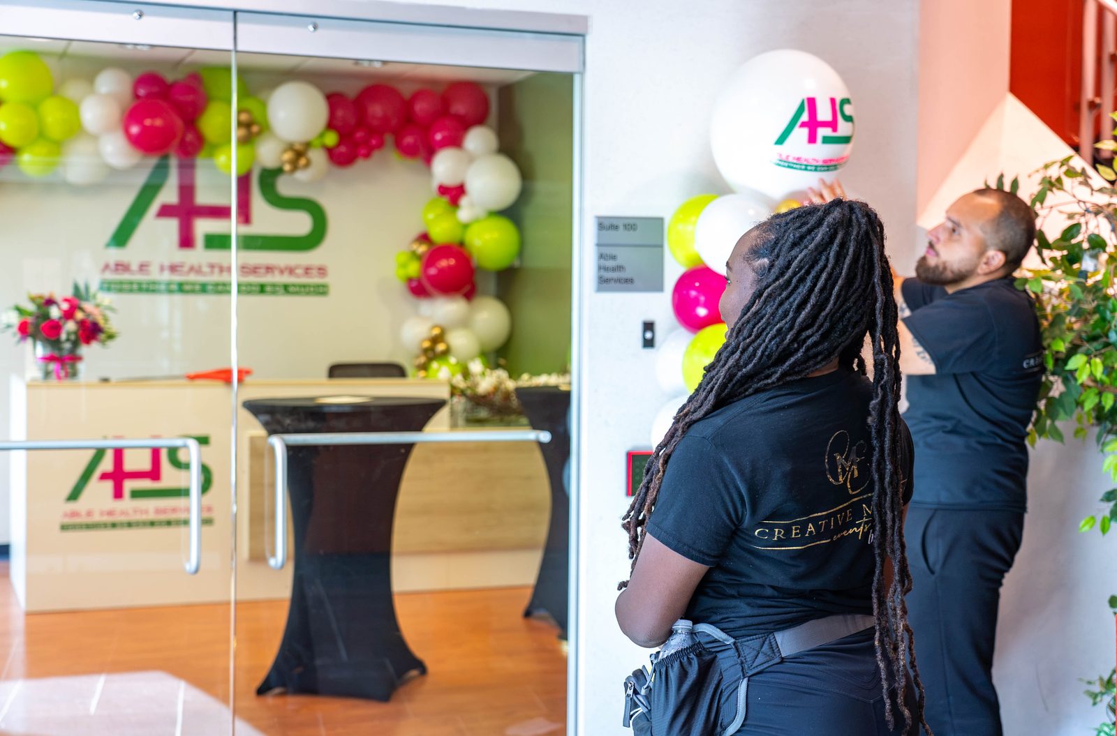 Able Health Services grand opening reception area in Hanover, Maryland — Creative Motion Events