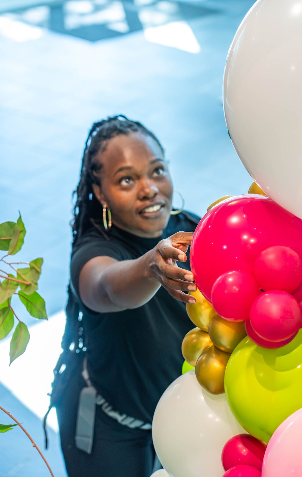 Able Health Services grand opening branded balloon installation in Hanover, Maryland — Creative Motion Events