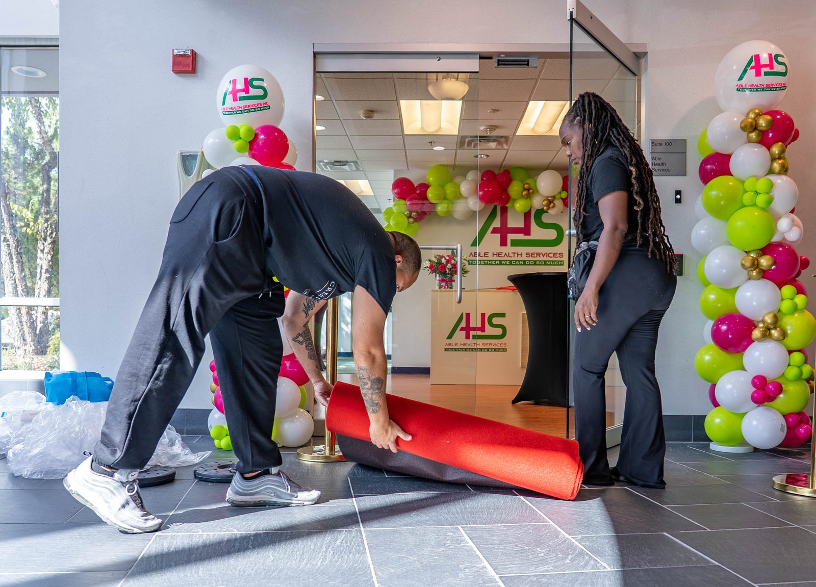 Able Health Services grand opening lounge seating in Hanover, Maryland — Creative Motion Events
