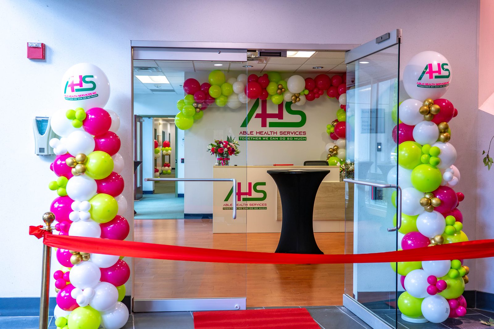 Able Health Services grand opening reception area in Hanover, Maryland — Creative Motion Events