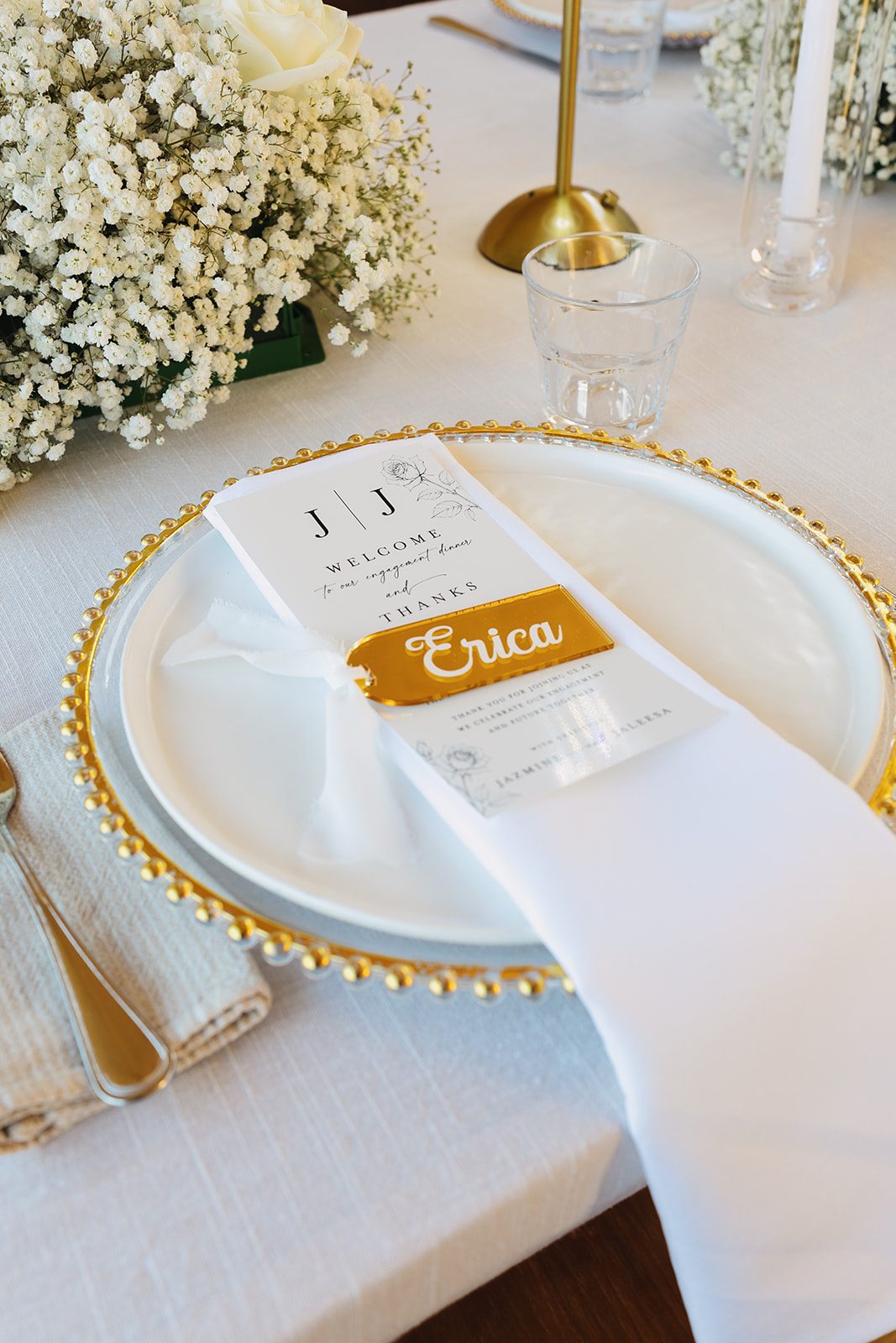 Jazmine and Jaleesa engagement dinner lounge seating vignette in Maryland — Creative Motion Events