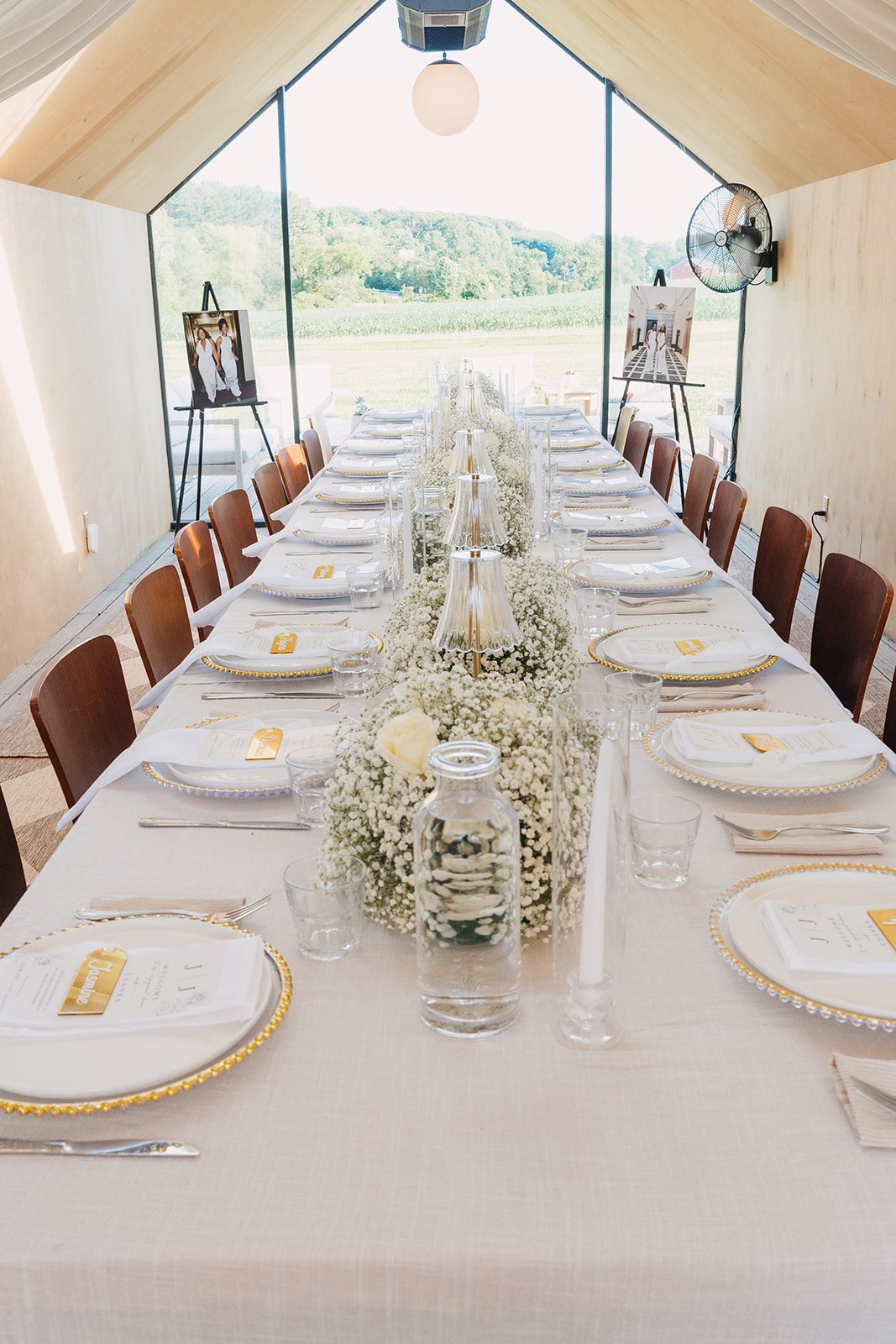 Jazmine and Jaleesa engagement dinner dinner party ambiance in Maryland — Creative Motion Events