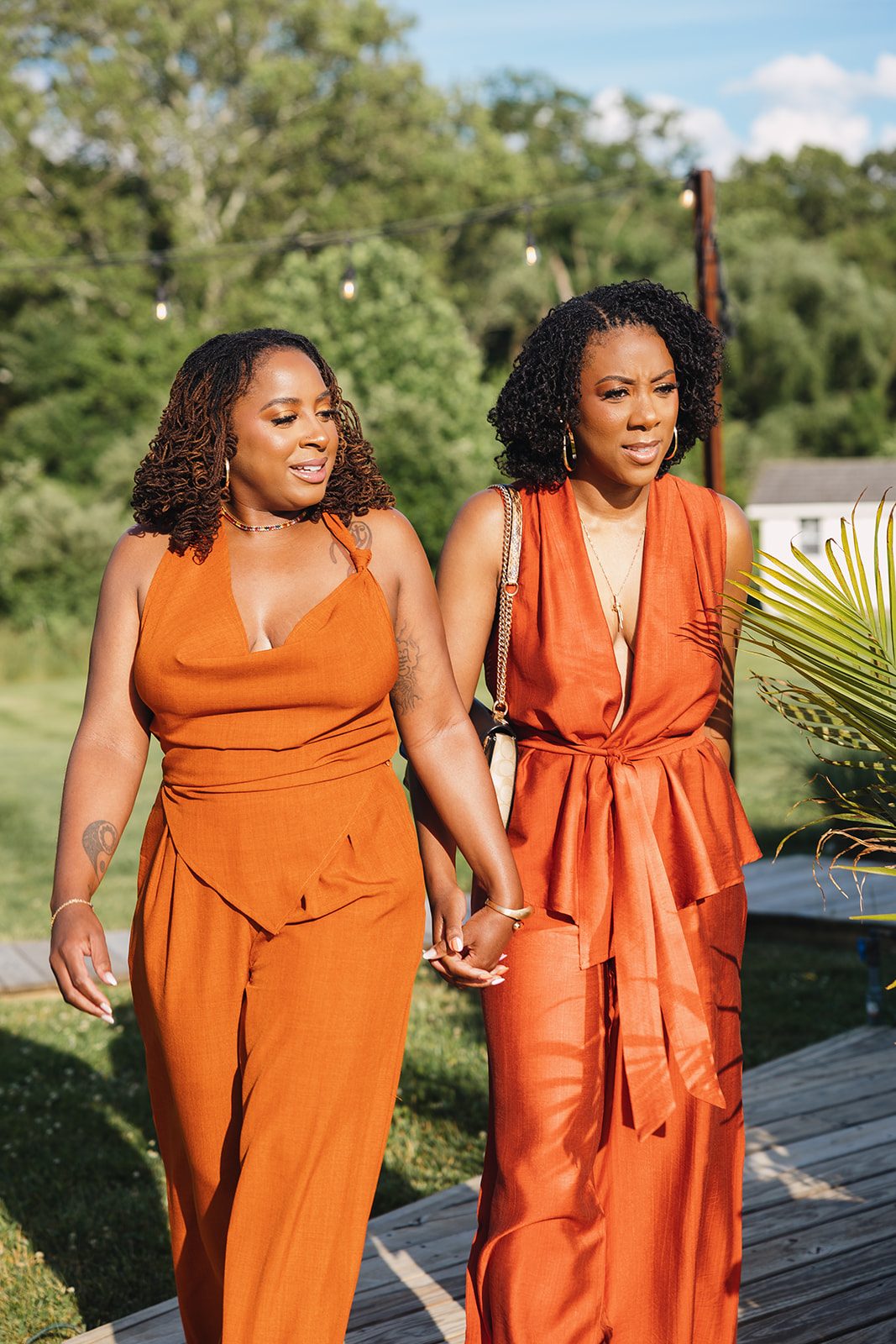 Jazmine and Jaleesa engagement dinner elegant place cards in Maryland — Creative Motion Events