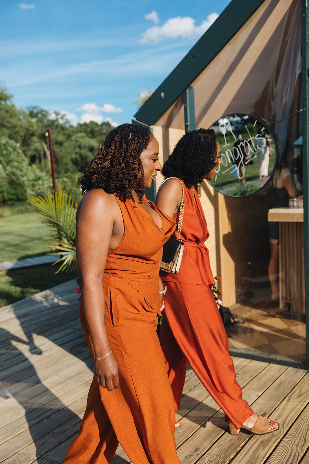 Jazmine and Jaleesa engagement dinner intimate celebration décor in Maryland — Creative Motion Events