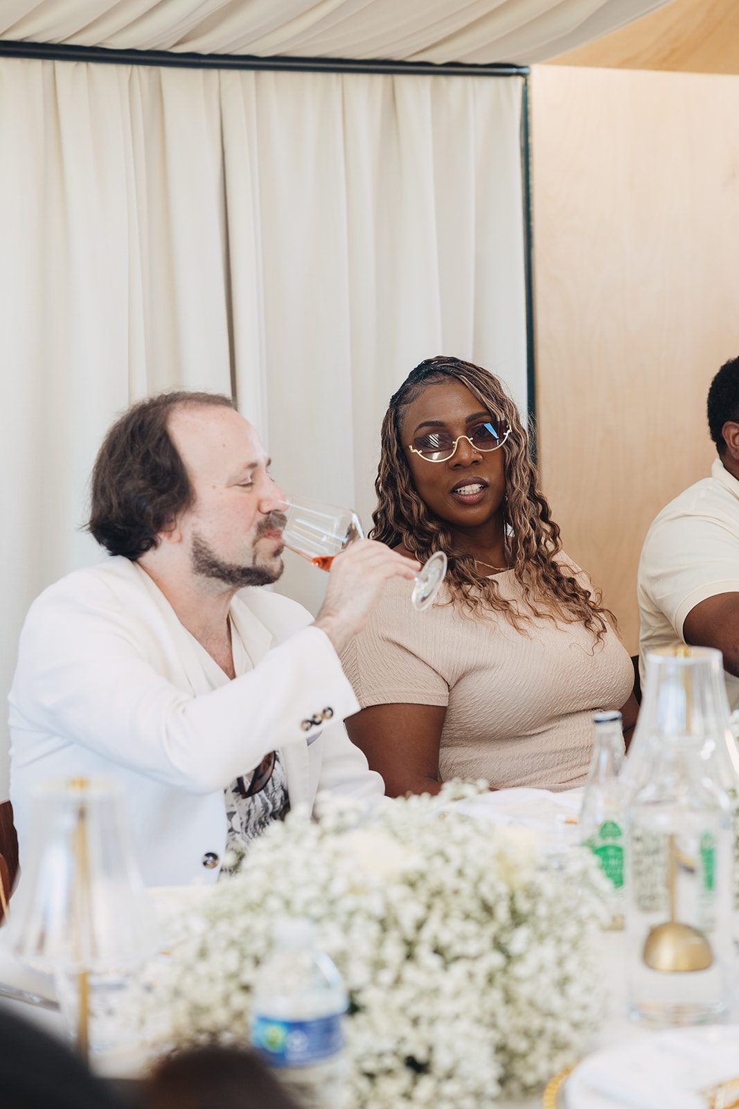 Jazmine and Jaleesa engagement dinner place setting detail in Maryland — Creative Motion Events
