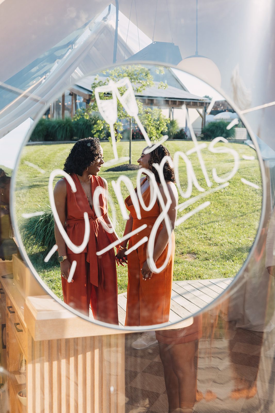 Jazmine and Jaleesa engagement dinner place setting detail in Maryland — Creative Motion Events