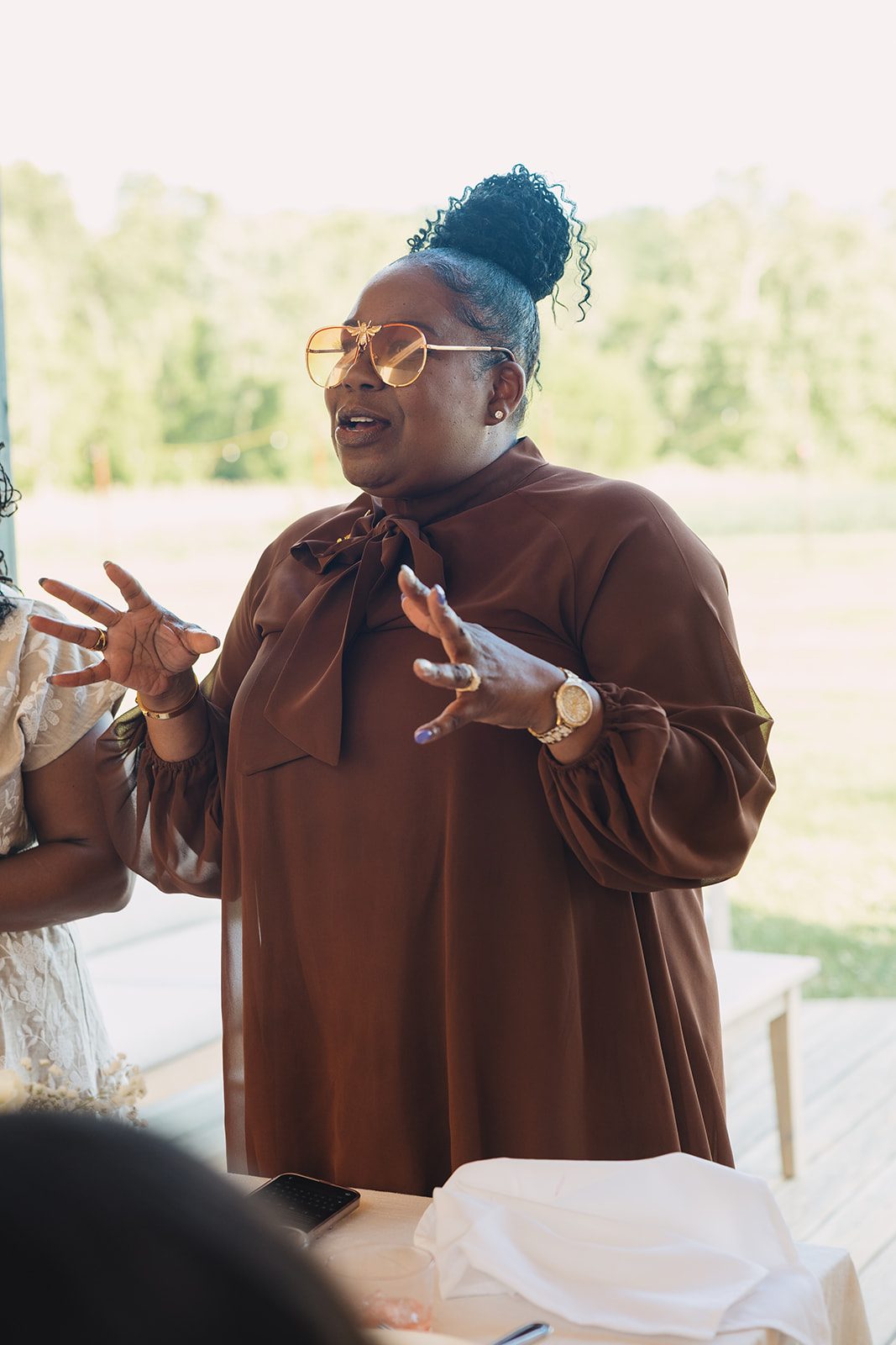 Jazmine and Jaleesa engagement dinner dinner party ambiance in Maryland — Creative Motion Events