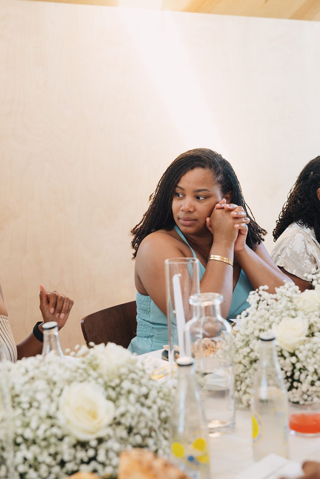Jazmine and Jaleesa engagement dinner intimate celebration décor in Maryland — Creative Motion Events
