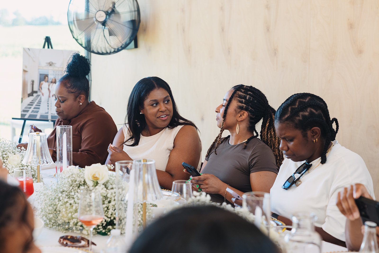Jazmine and Jaleesa engagement dinner reception styling in Maryland — Creative Motion Events