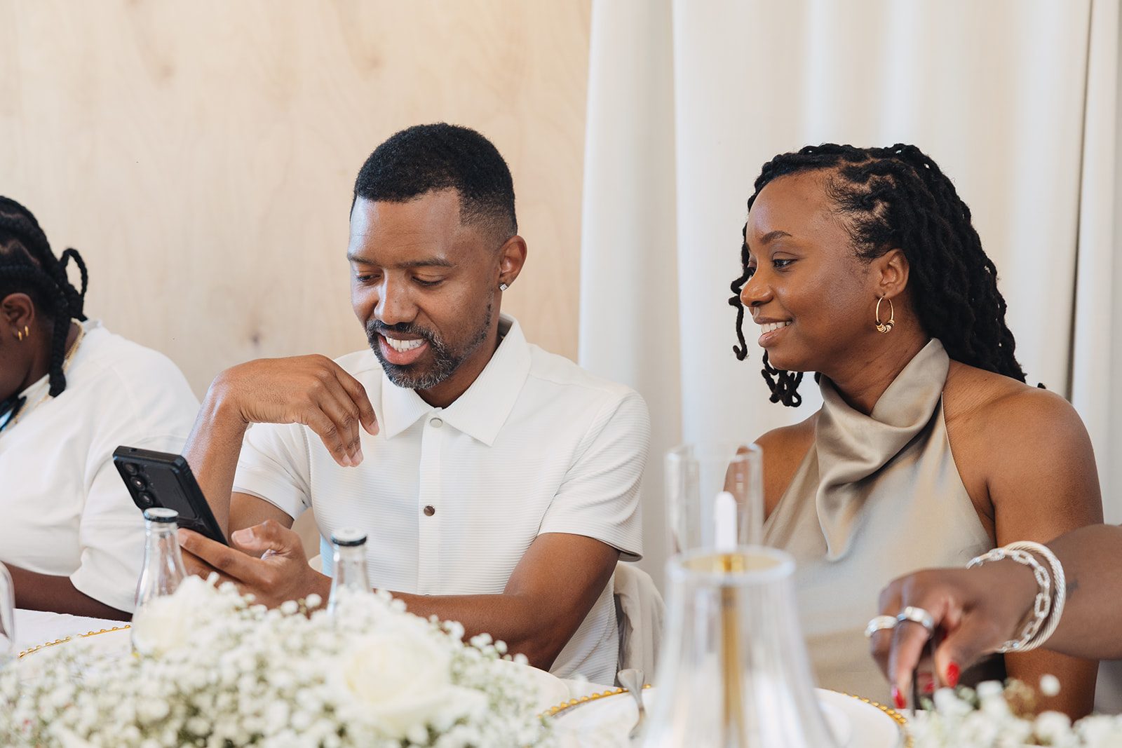 Jazmine and Jaleesa engagement dinner intimate celebration décor in Maryland — Creative Motion Events