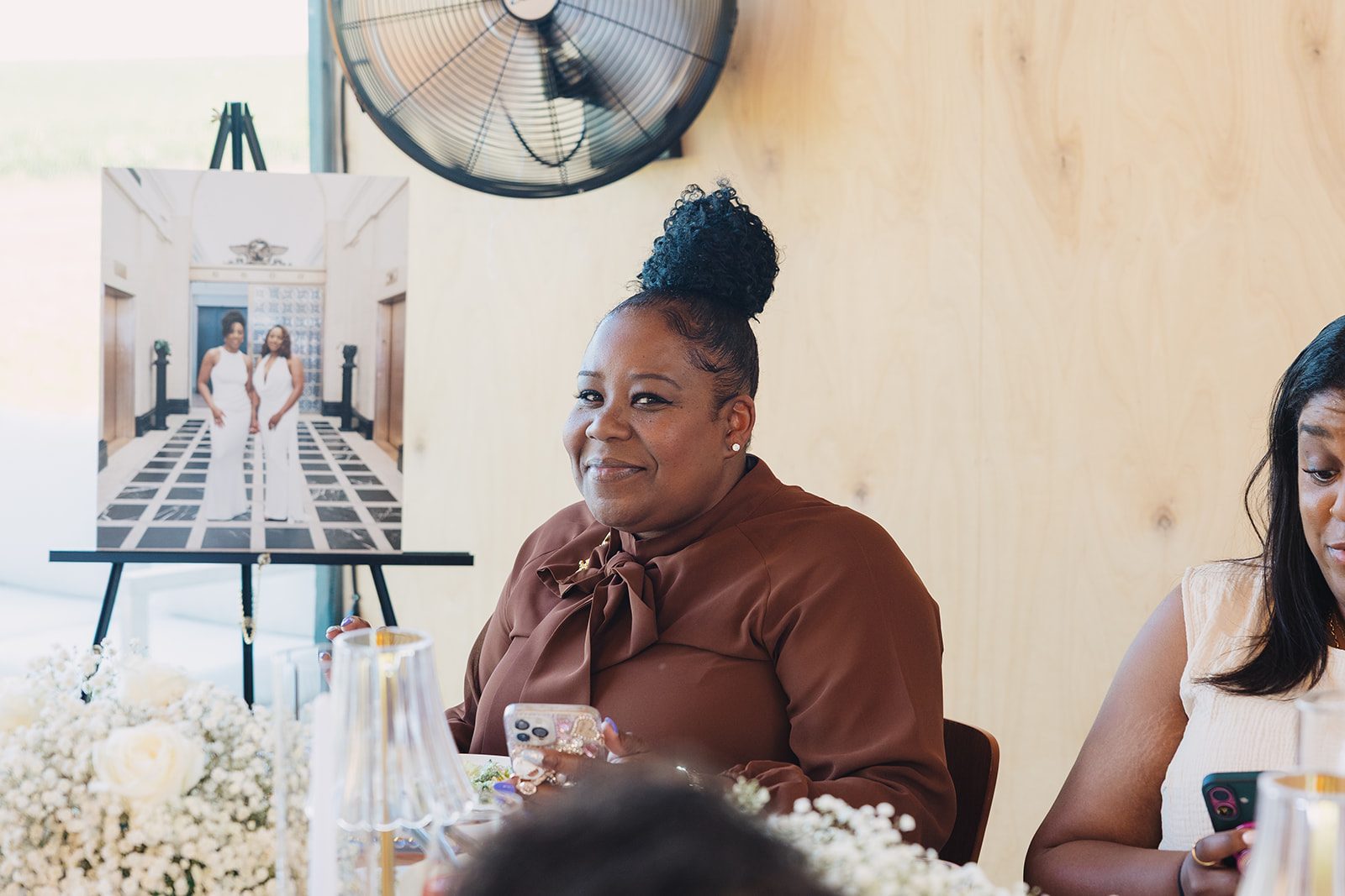 Jazmine and Jaleesa engagement dinner candlelit reception décor in Maryland — Creative Motion Events