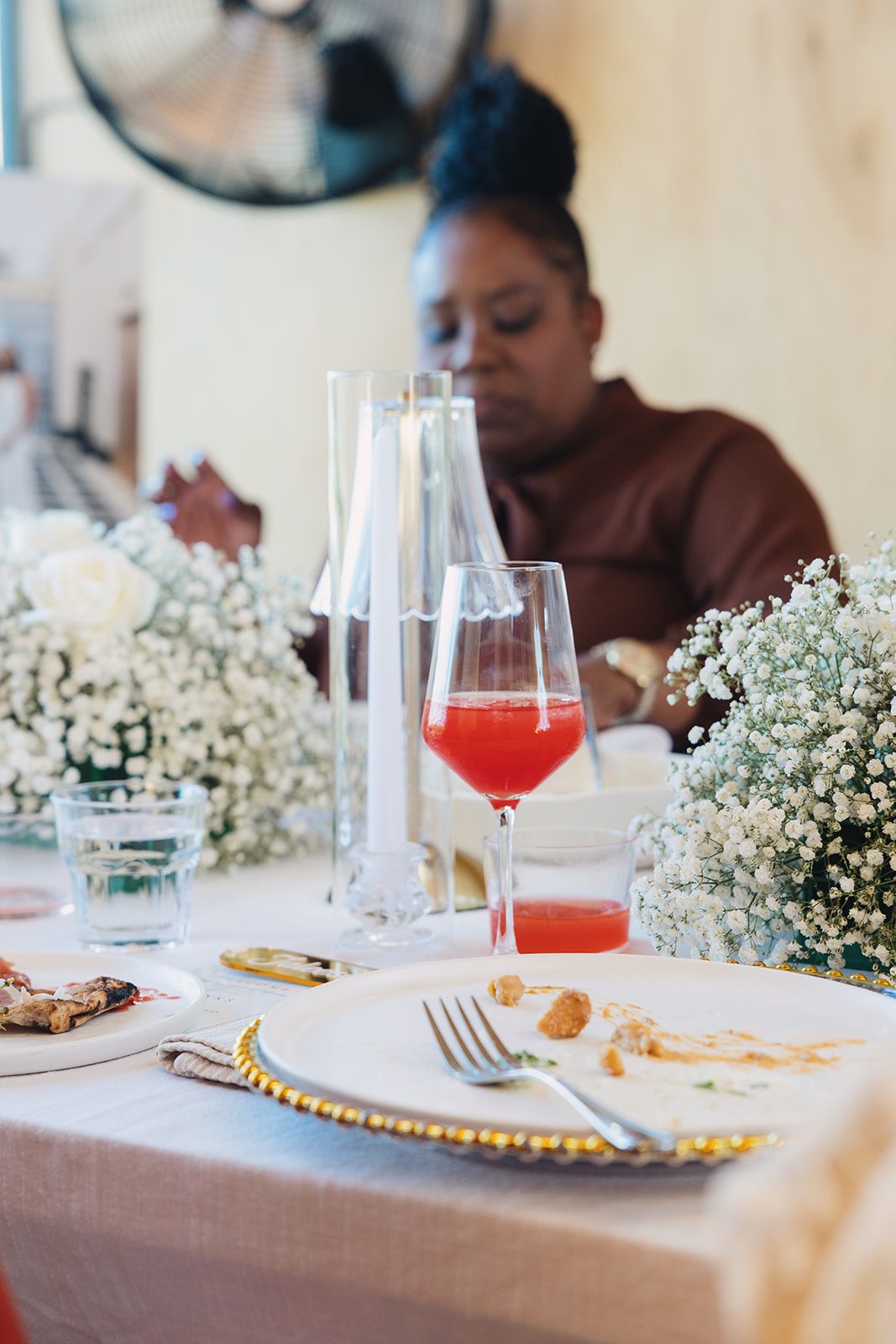 Jazmine and Jaleesa engagement dinner intimate celebration décor in Maryland — Creative Motion Events