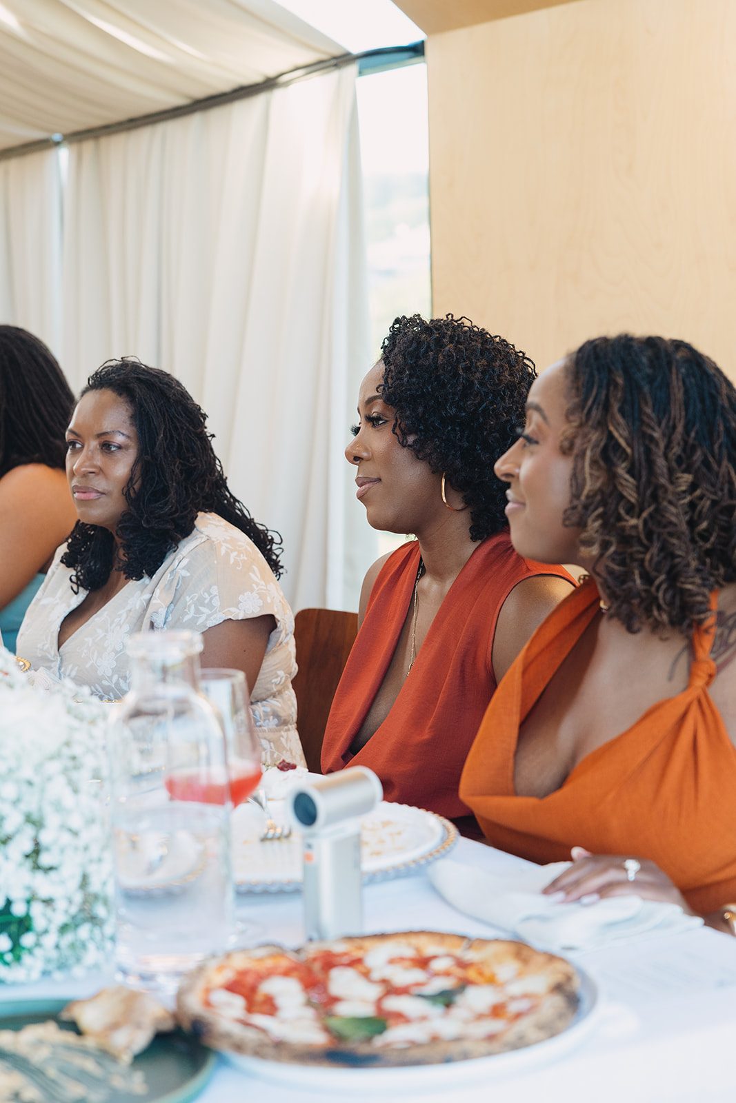 Jazmine and Jaleesa engagement dinner elegant place cards in Maryland — Creative Motion Events