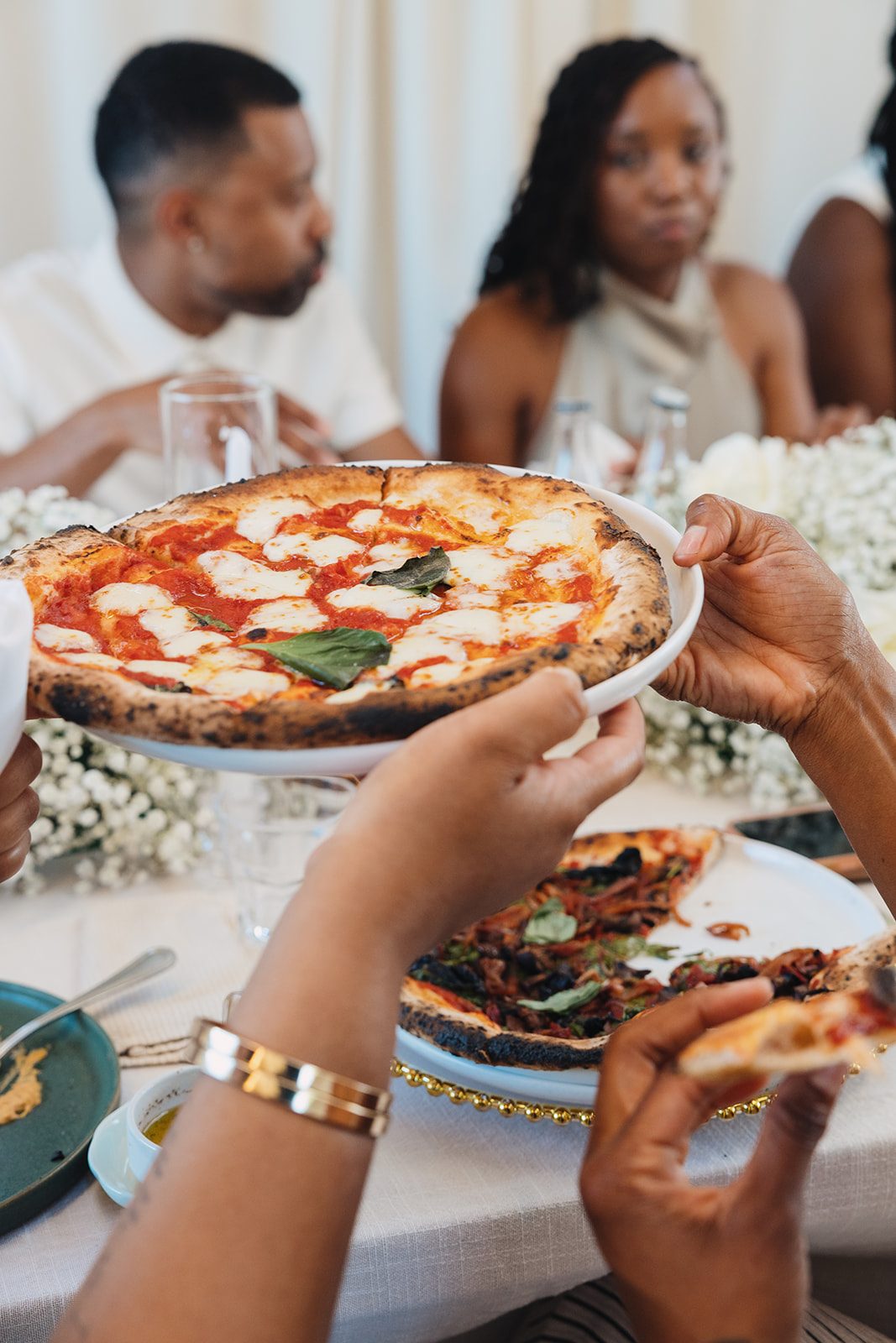 Jazmine and Jaleesa engagement dinner reception styling in Maryland — Creative Motion Events