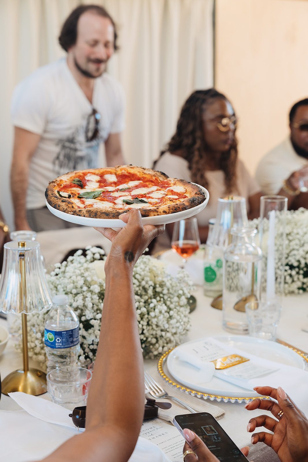 Jazmine and Jaleesa engagement dinner intimate celebration décor in Maryland — Creative Motion Events