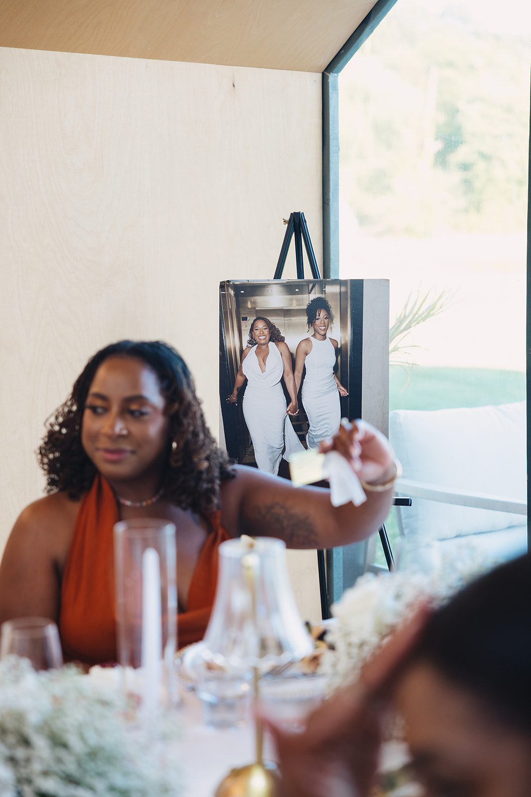 Jazmine and Jaleesa engagement dinner reception styling in Maryland — Creative Motion Events