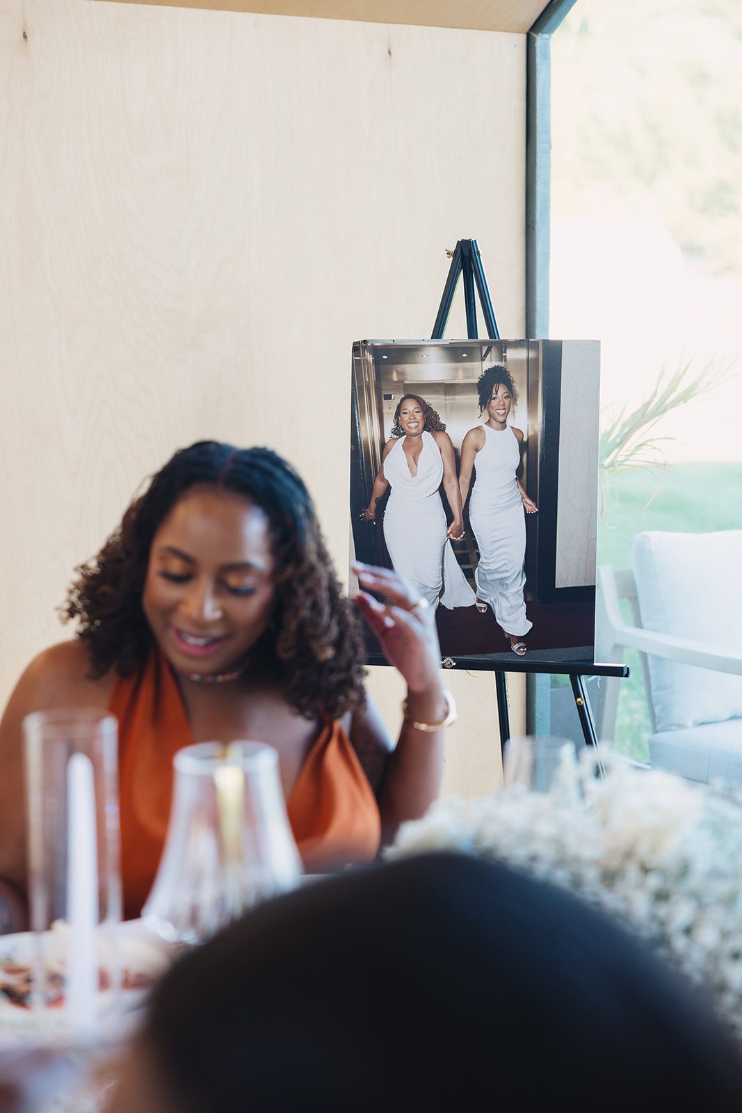 Jazmine and Jaleesa engagement dinner intimate celebration décor in Maryland — Creative Motion Events