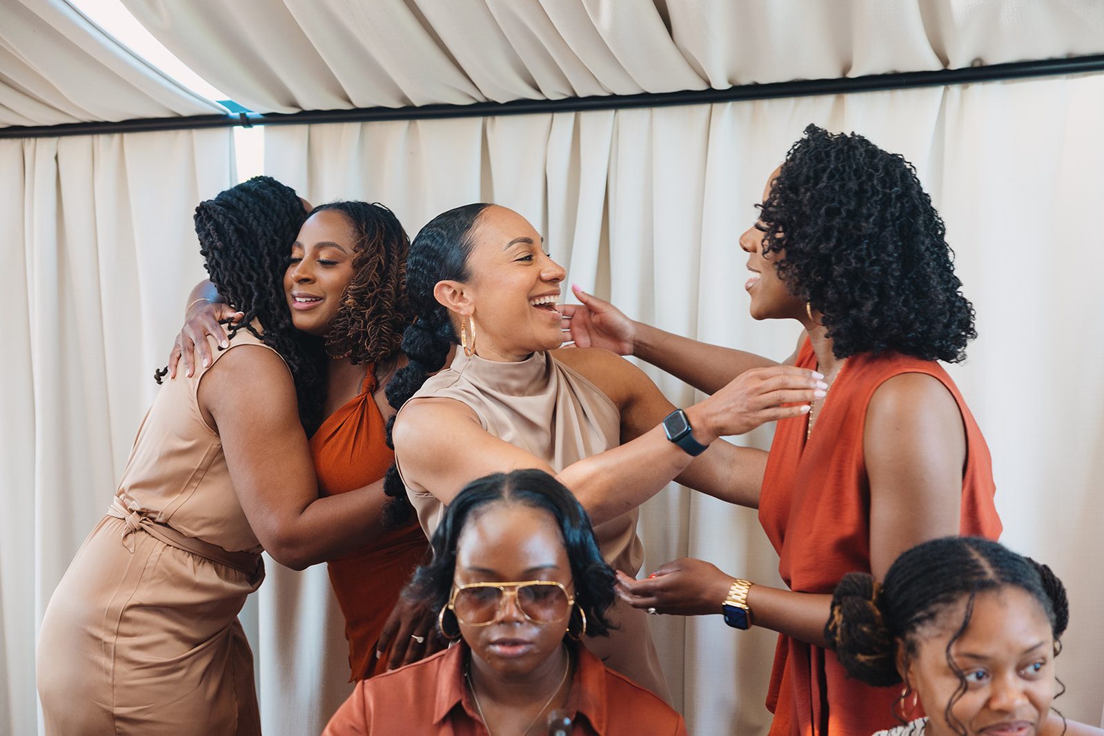 Jazmine and Jaleesa engagement dinner dinner party ambiance in Maryland — Creative Motion Events
