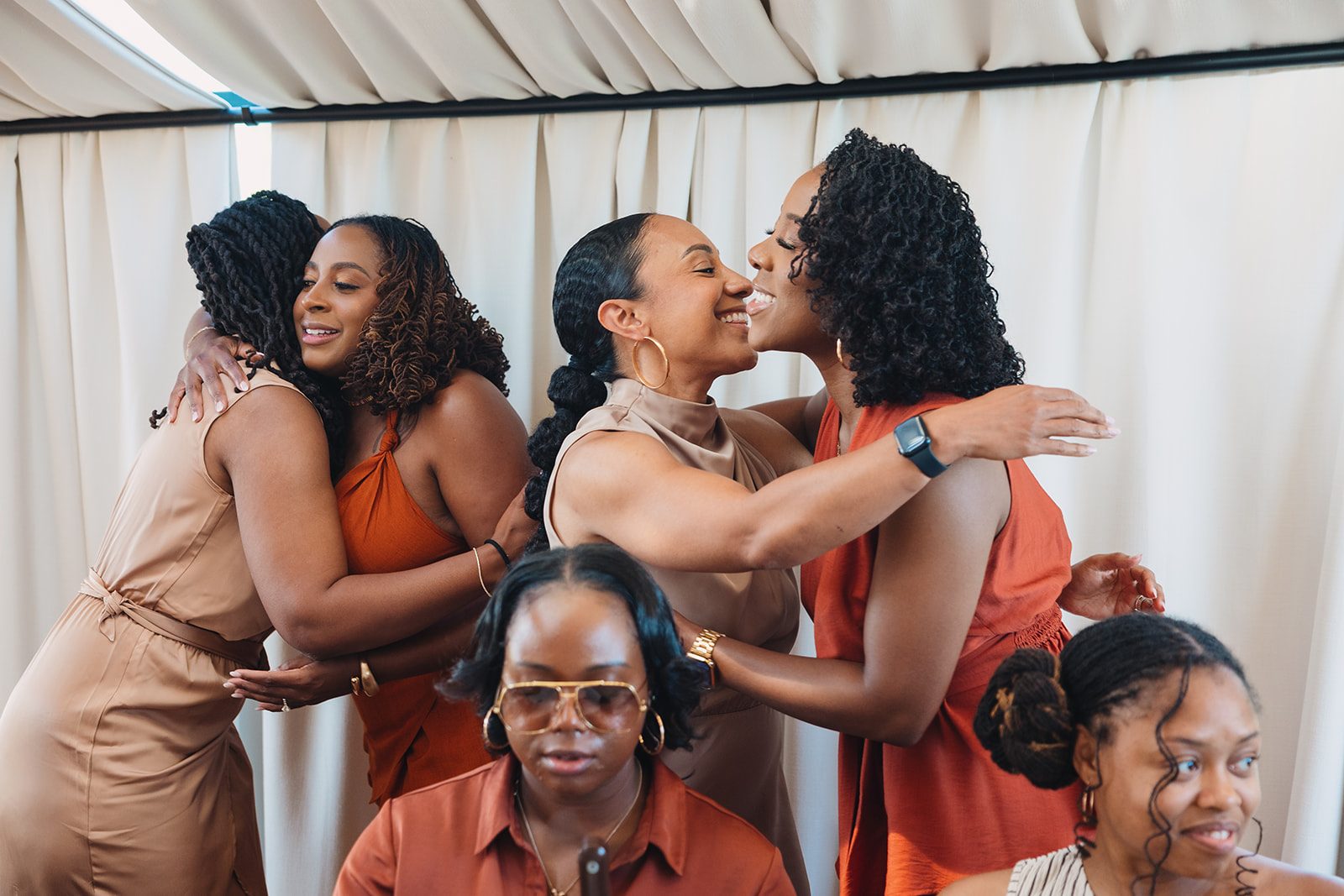 Jazmine and Jaleesa engagement dinner elegant place cards in Maryland — Creative Motion Events