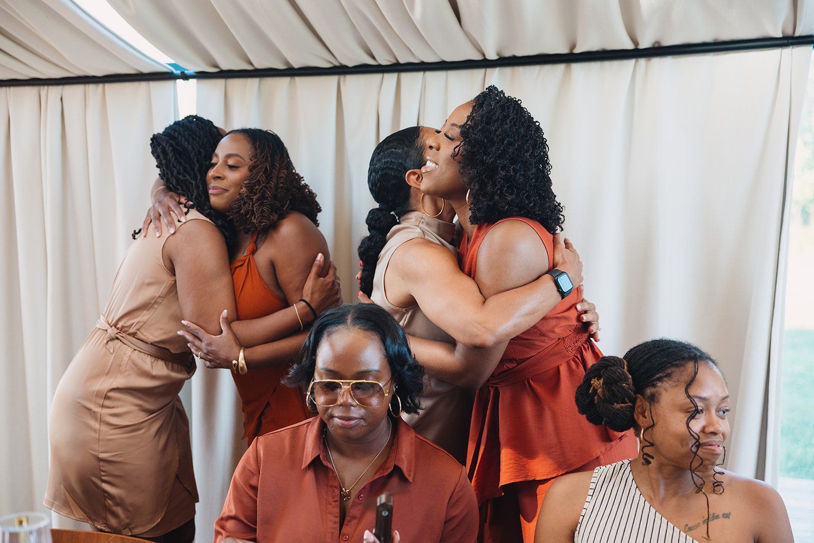Jazmine and Jaleesa engagement dinner reception styling in Maryland — Creative Motion Events