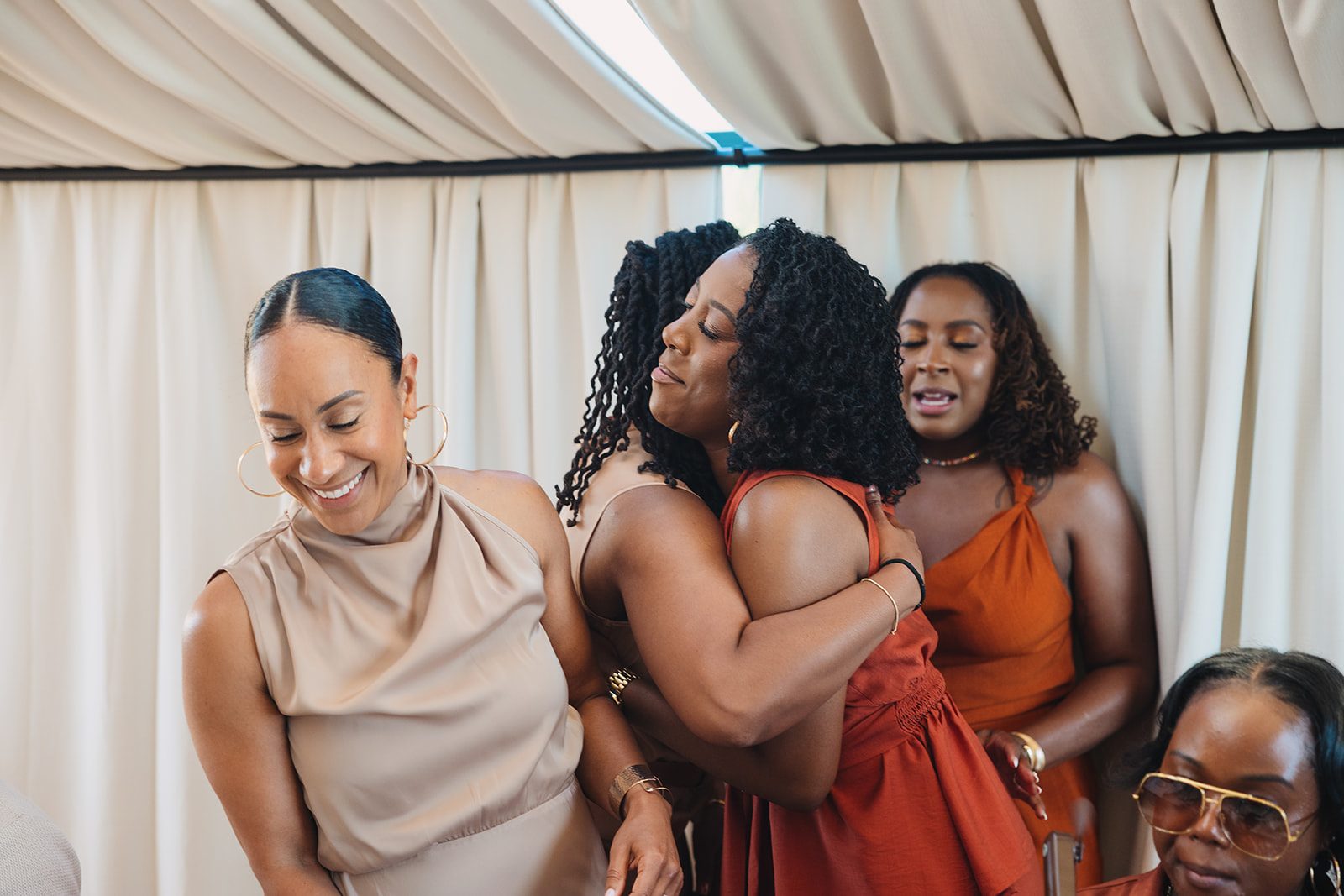 Jazmine and Jaleesa engagement dinner place setting detail in Maryland — Creative Motion Events