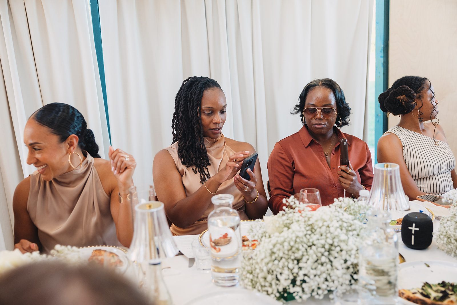 Jazmine and Jaleesa engagement dinner place setting detail in Maryland — Creative Motion Events
