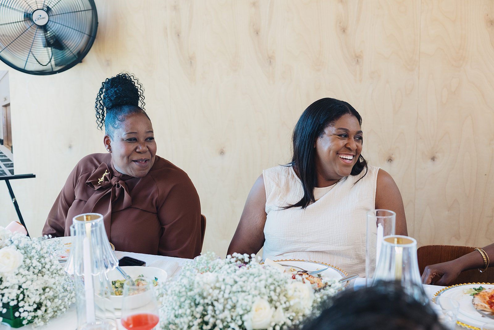 Jazmine and Jaleesa engagement dinner reception styling in Maryland — Creative Motion Events