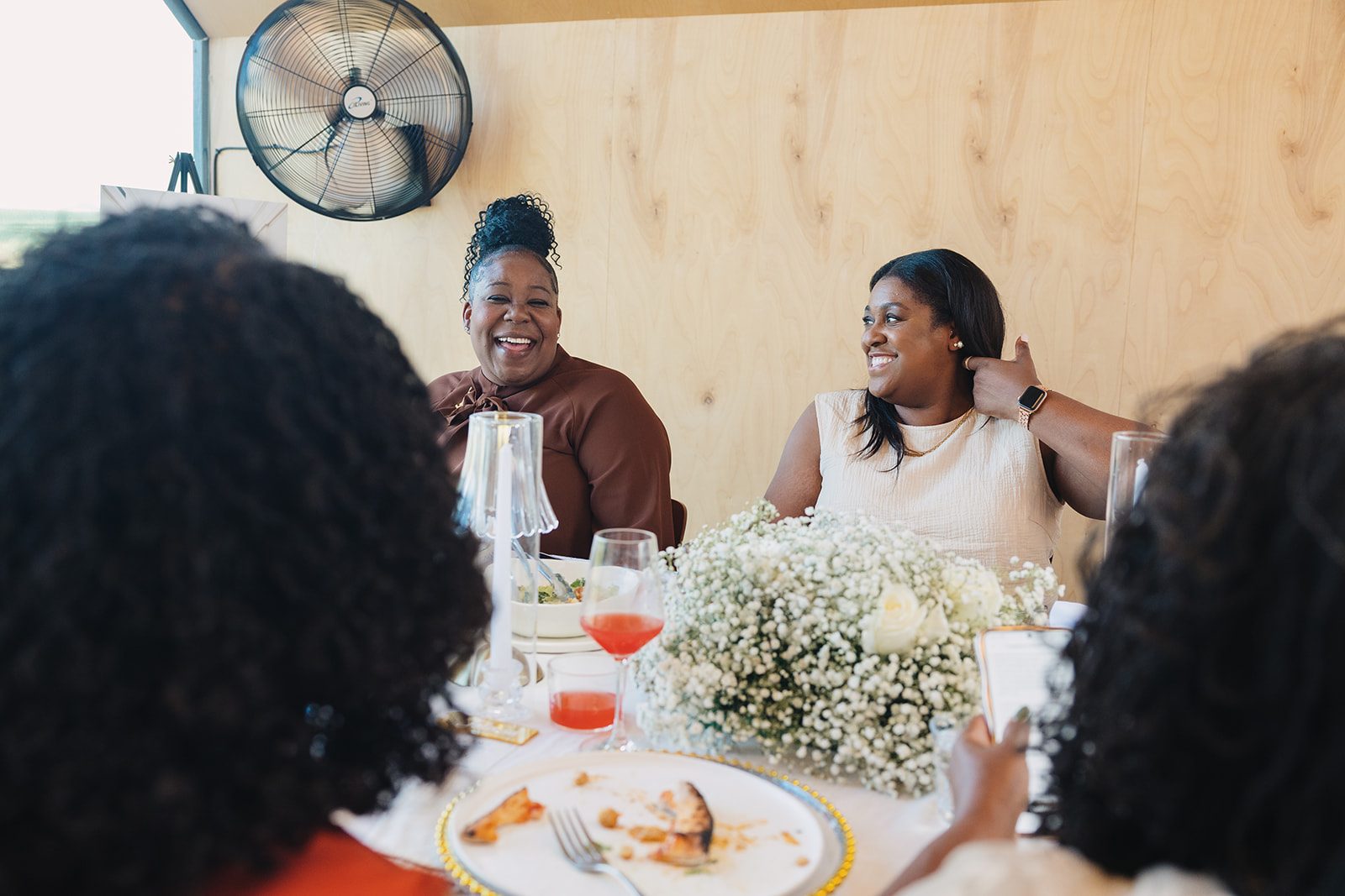 Jazmine and Jaleesa engagement dinner intimate celebration décor in Maryland — Creative Motion Events
