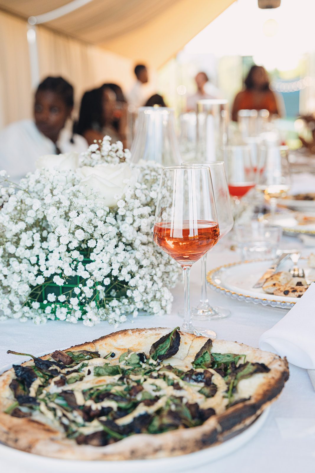 Jazmine and Jaleesa engagement dinner intimate celebration décor in Maryland — Creative Motion Events
