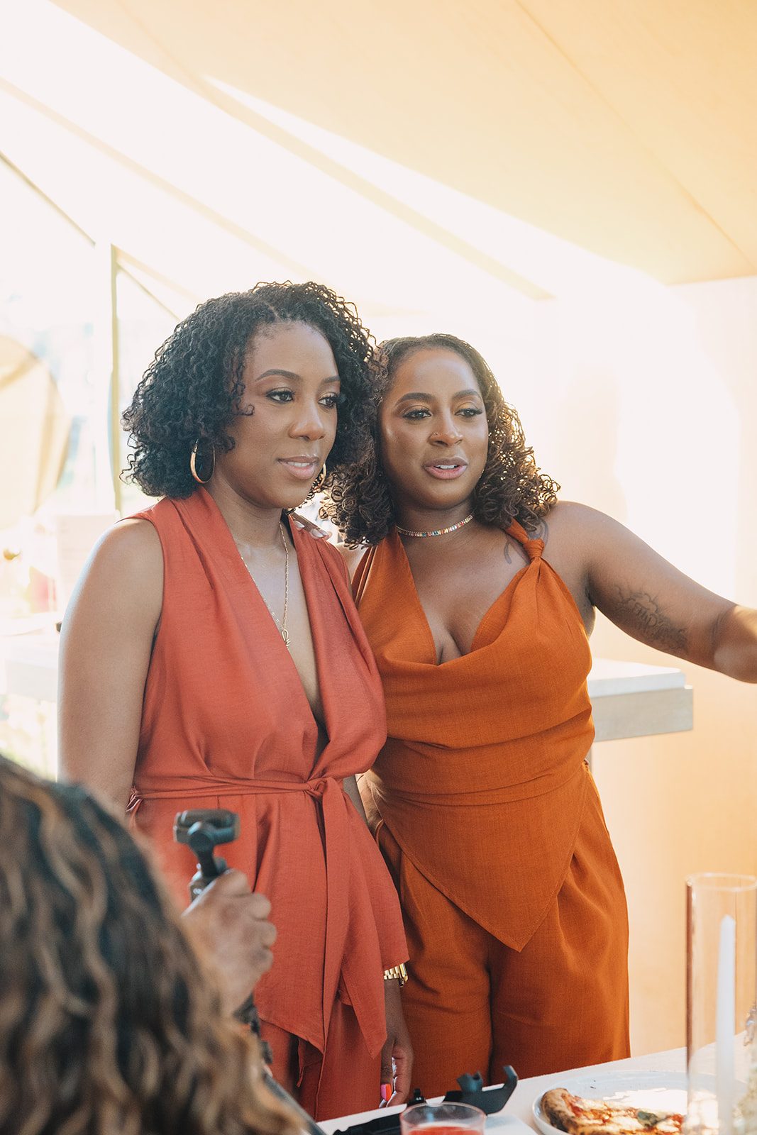 Jazmine and Jaleesa engagement dinner banquet table design in Maryland — Creative Motion Events