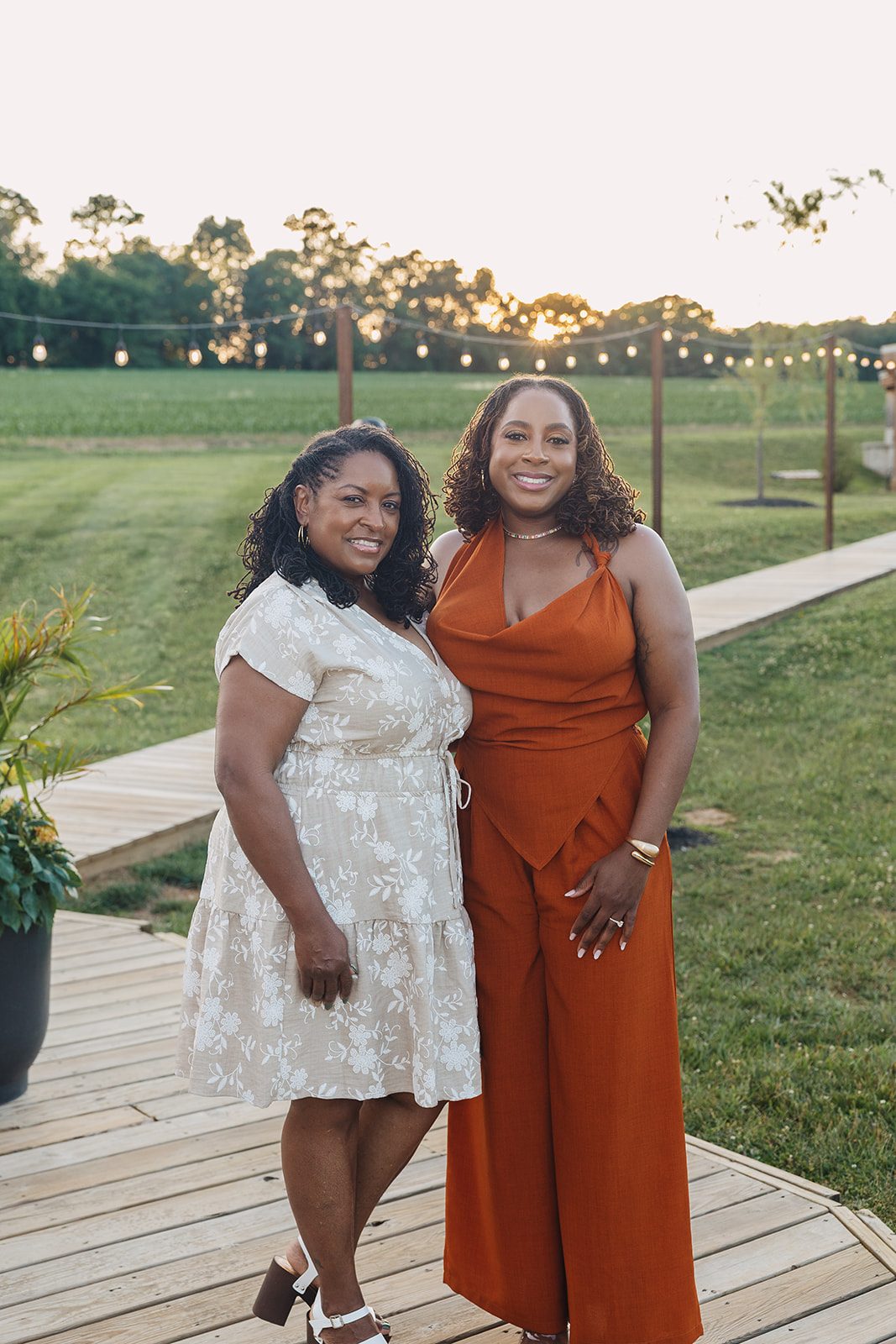 Jazmine and Jaleesa engagement dinner place setting detail in Maryland — Creative Motion Events