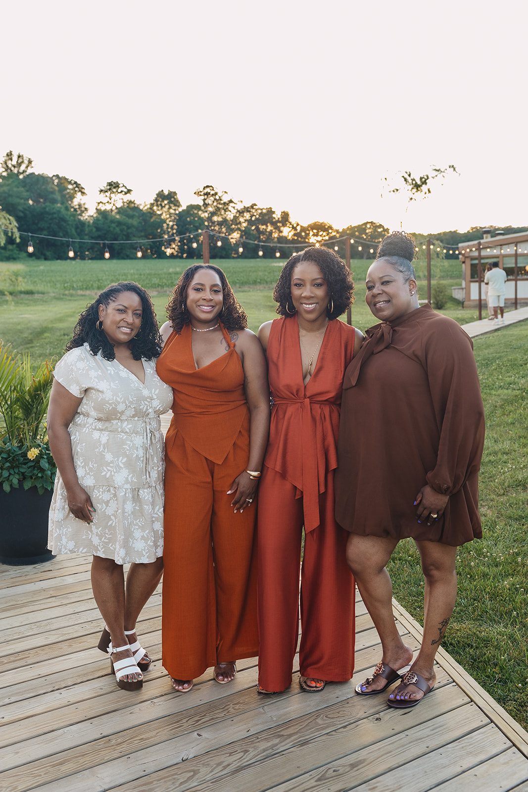 Jazmine and Jaleesa engagement dinner elegant place cards in Maryland — Creative Motion Events