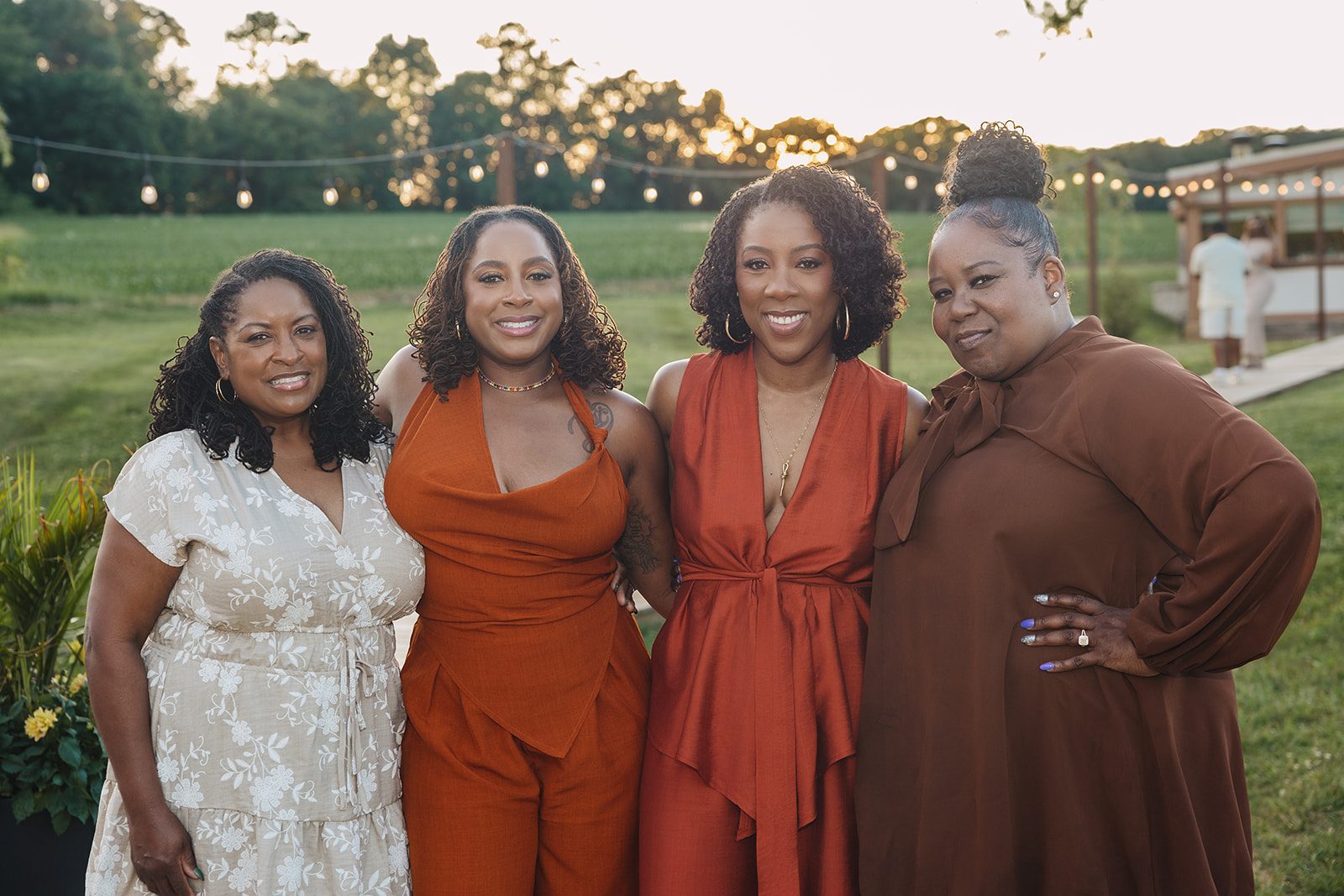Jazmine and Jaleesa engagement dinner reception styling in Maryland — Creative Motion Events