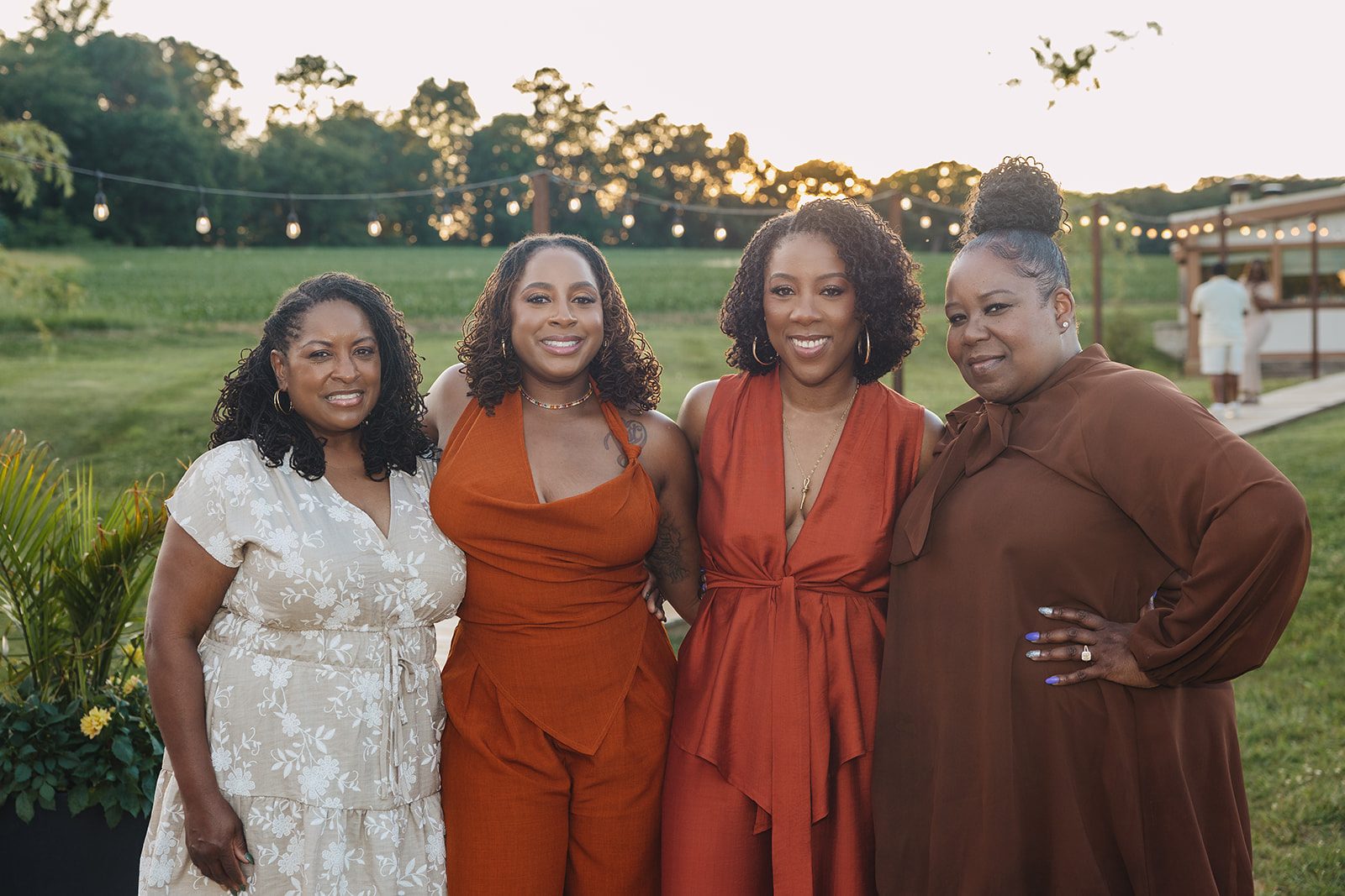 Jazmine and Jaleesa engagement dinner intimate celebration décor in Maryland — Creative Motion Events