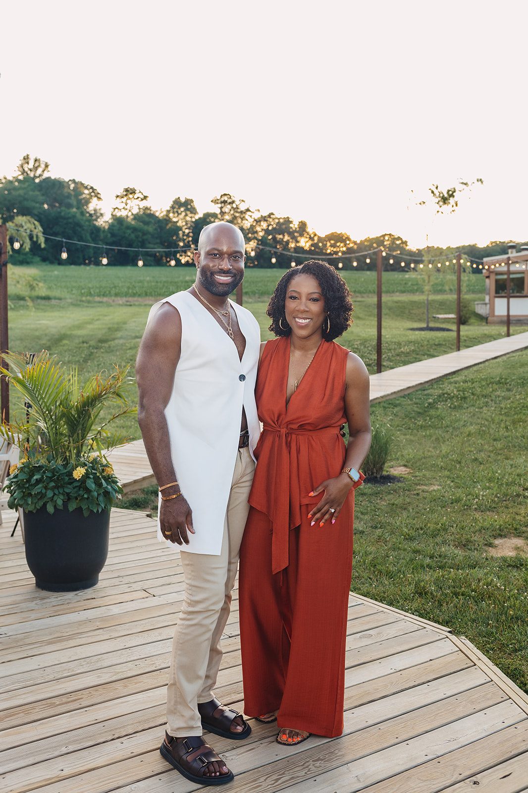 Jazmine and Jaleesa engagement dinner dinner party ambiance in Maryland — Creative Motion Events