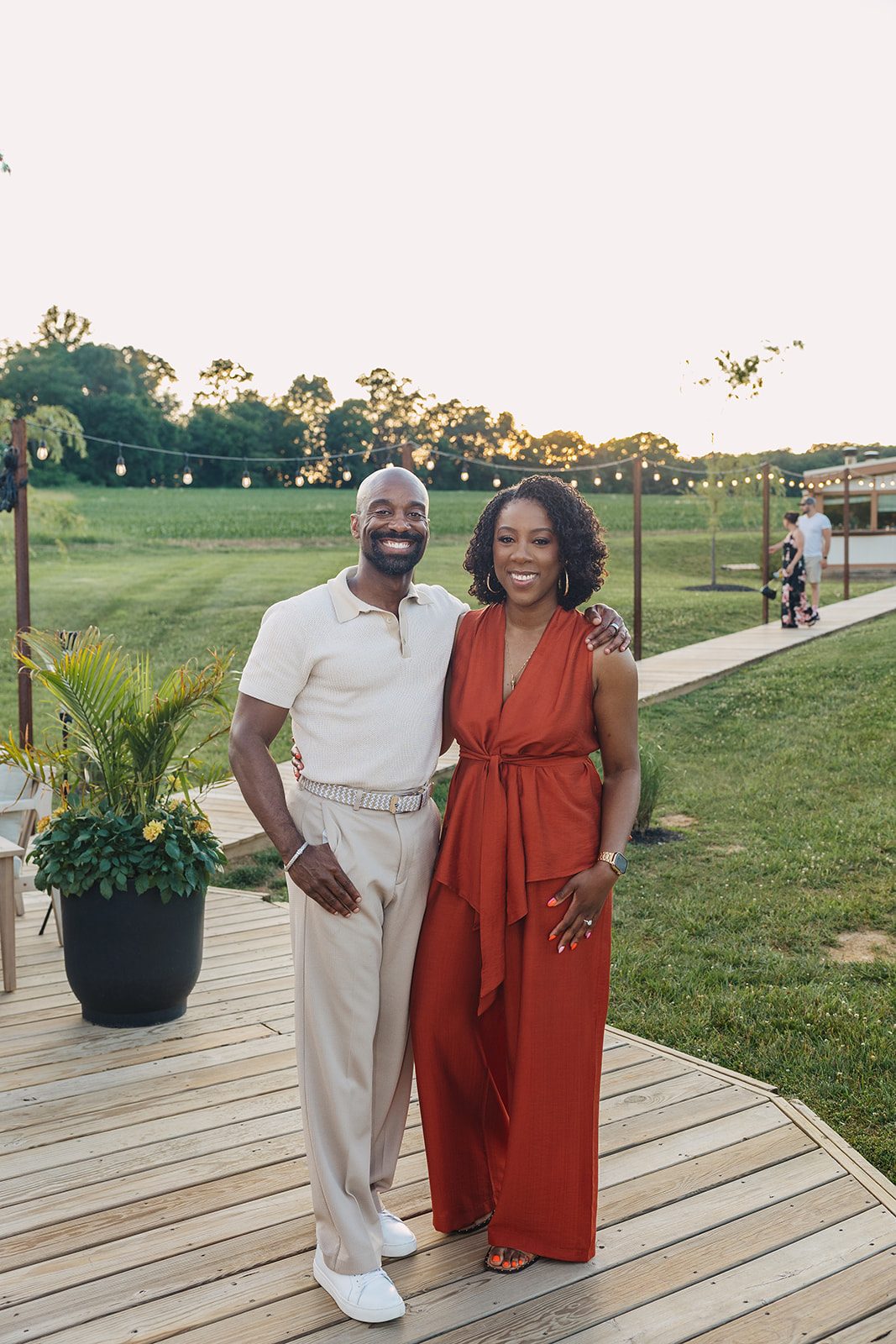 Jazmine and Jaleesa engagement dinner reception styling in Maryland — Creative Motion Events