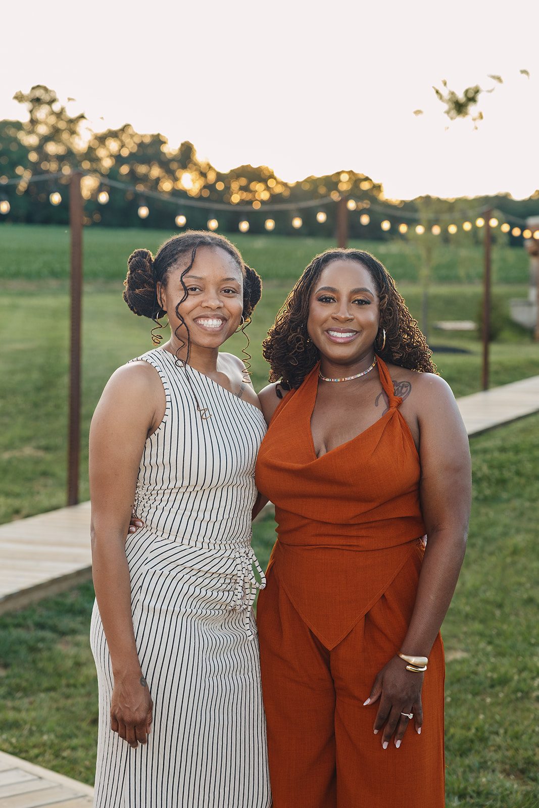 Jazmine and Jaleesa engagement dinner place setting detail in Maryland — Creative Motion Events