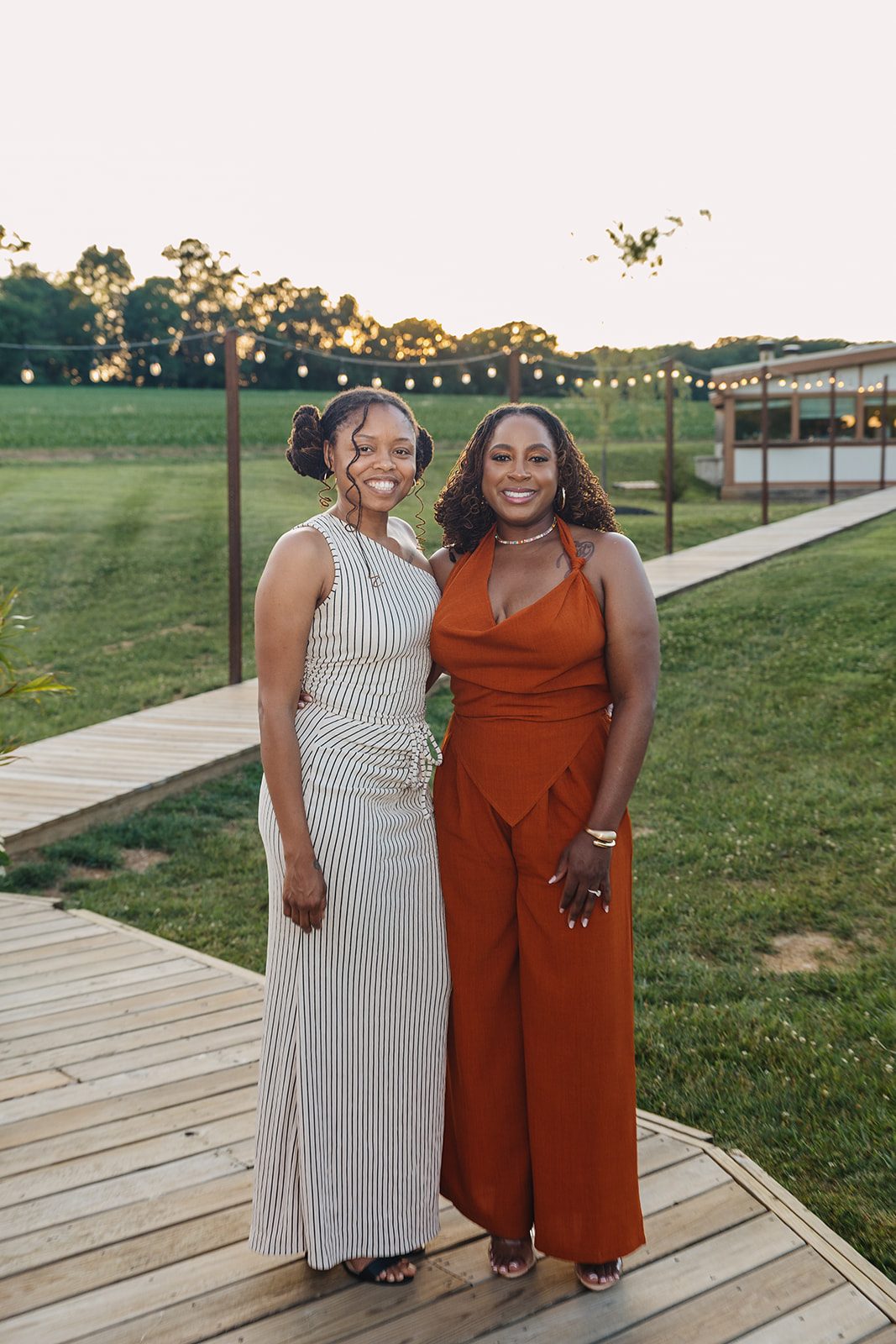 Jazmine and Jaleesa engagement dinner banquet table design in Maryland — Creative Motion Events