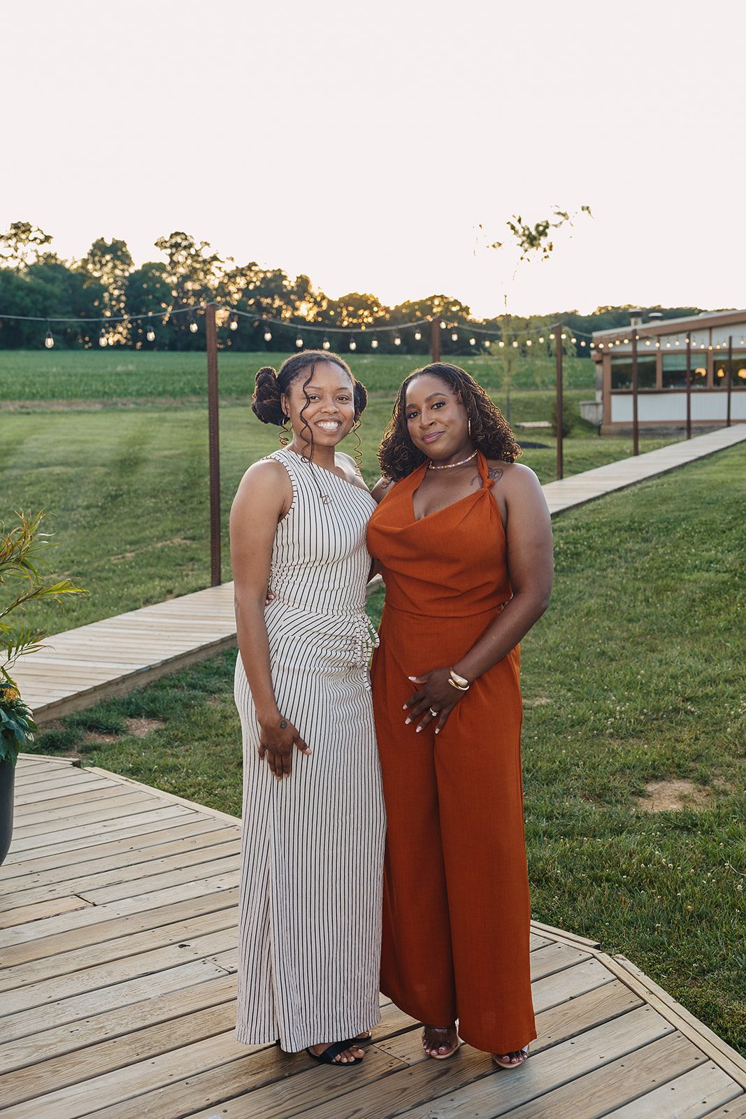 Jazmine and Jaleesa engagement dinner floral centerpiece in Maryland — Creative Motion Events