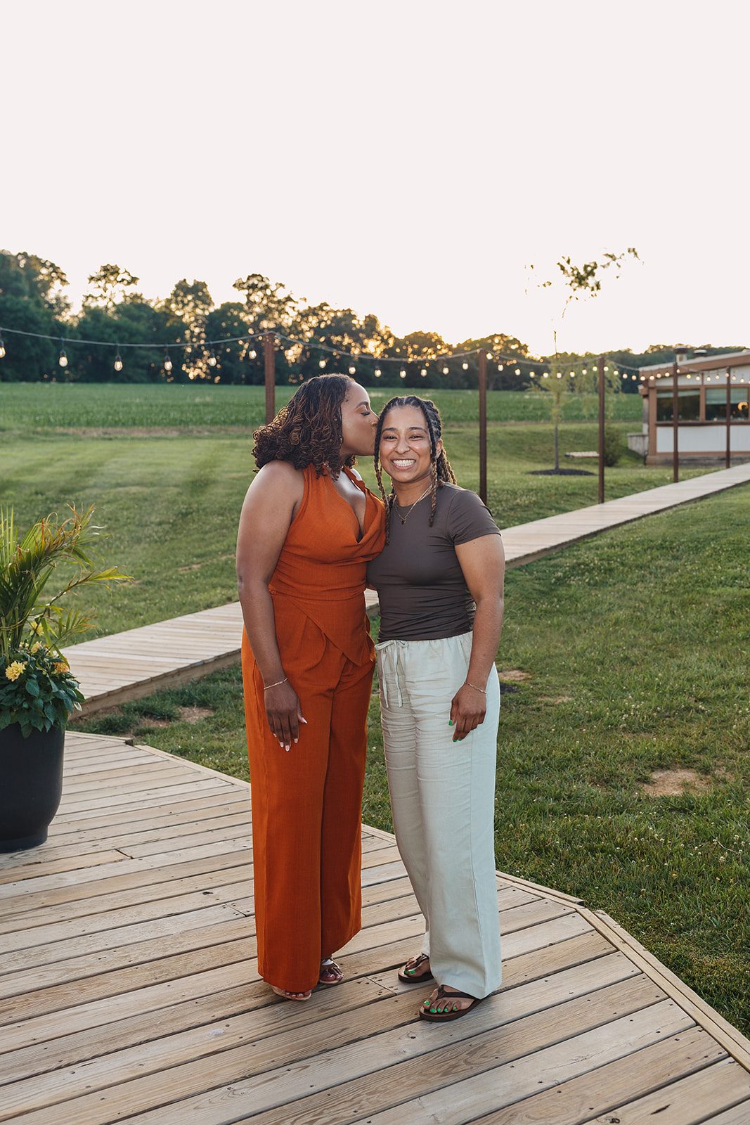 Jazmine and Jaleesa engagement dinner elegant place cards in Maryland — Creative Motion Events