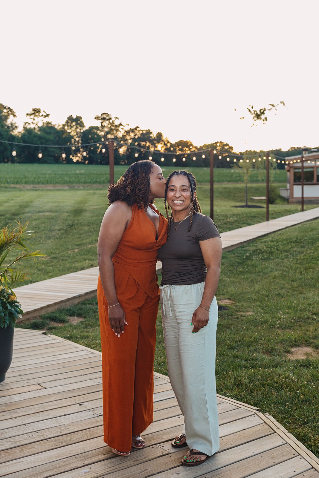 Jazmine and Jaleesa engagement dinner reception styling in Maryland — Creative Motion Events