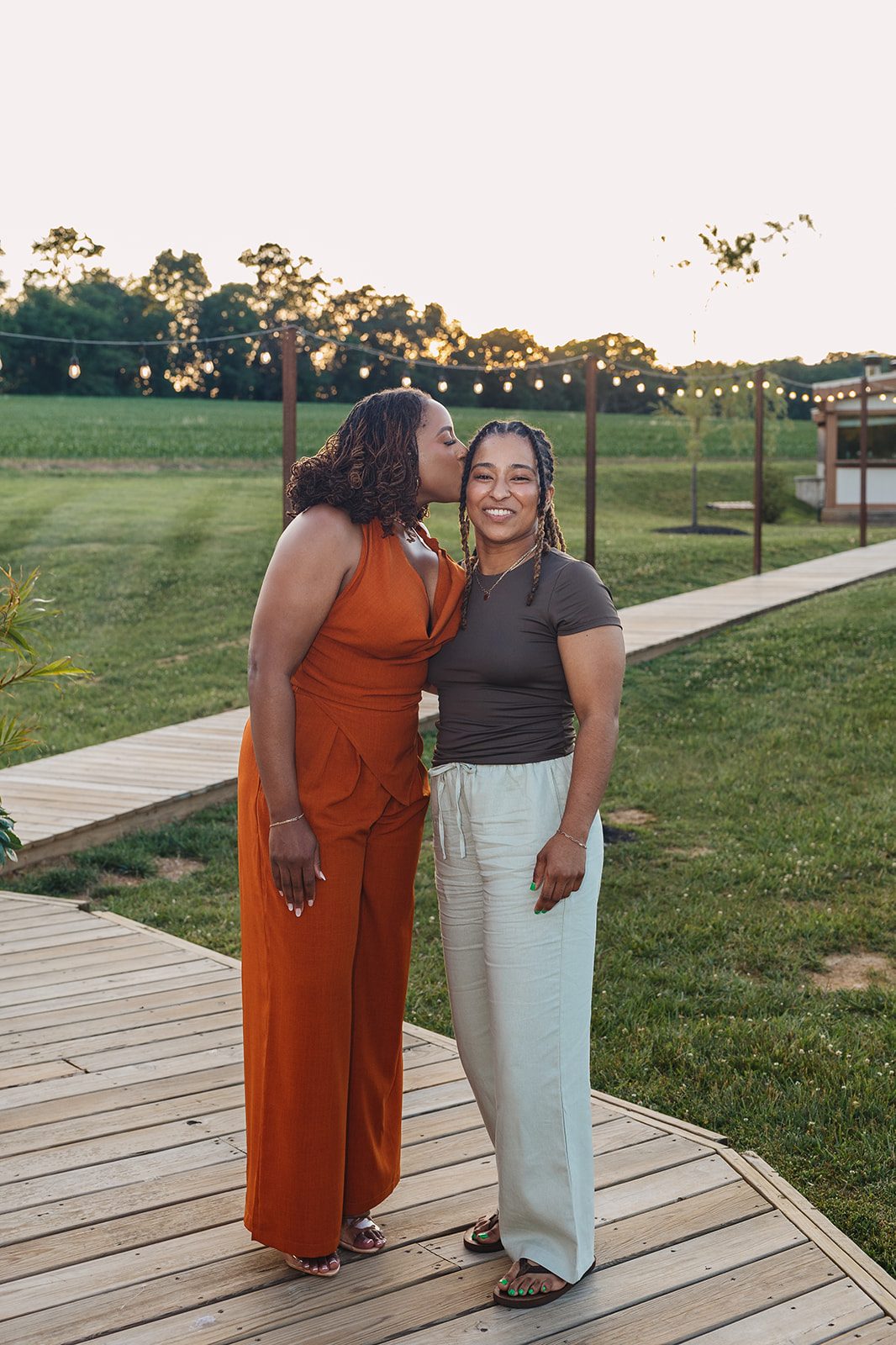 Jazmine and Jaleesa engagement dinner intimate celebration décor in Maryland — Creative Motion Events
