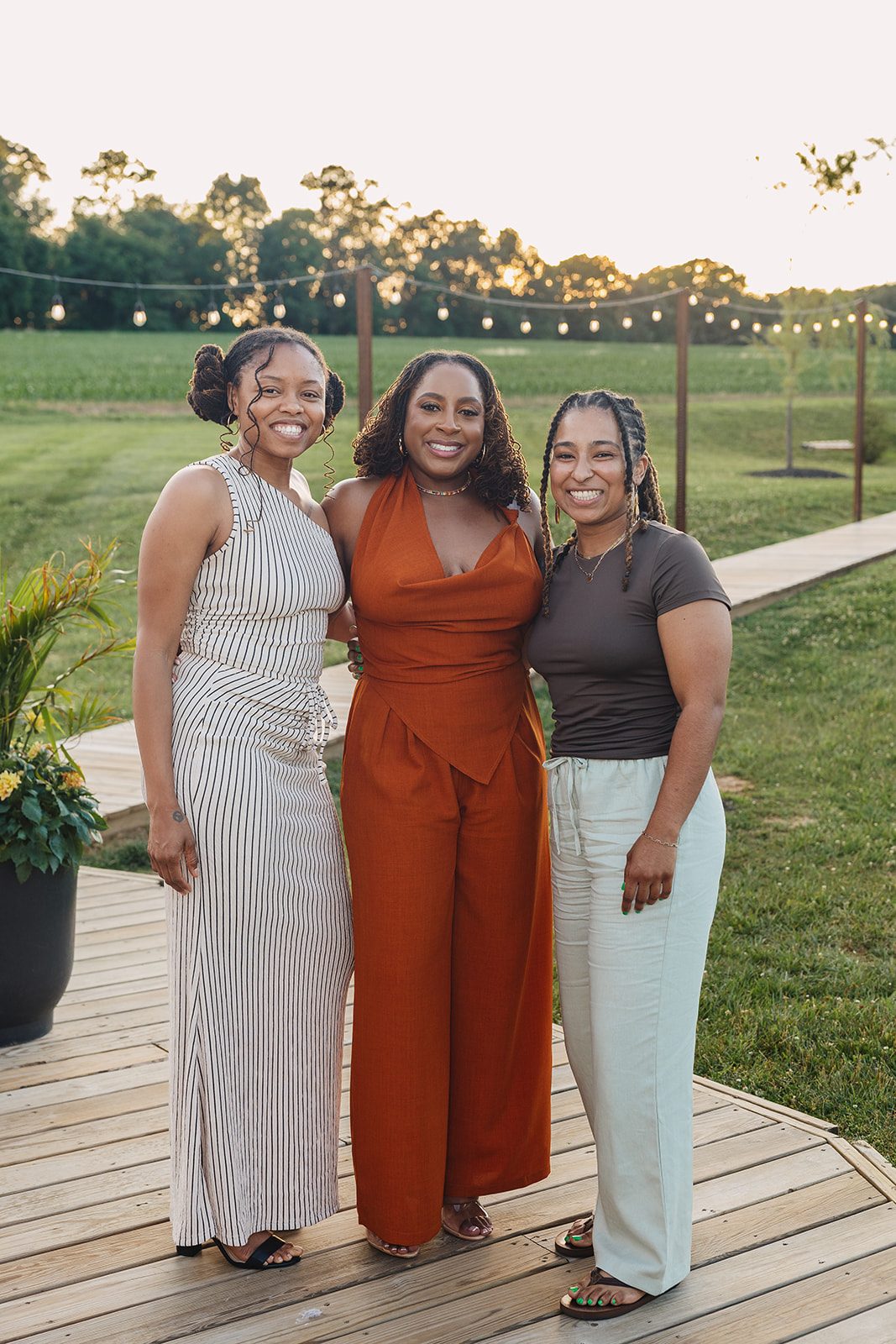 Jazmine and Jaleesa engagement dinner place setting detail in Maryland — Creative Motion Events
