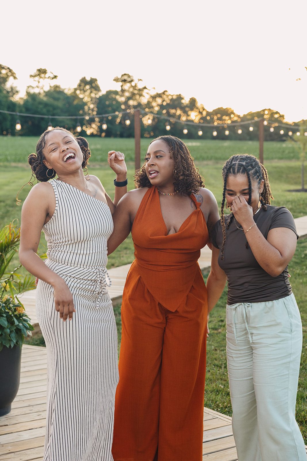 Jazmine and Jaleesa engagement dinner floral centerpiece in Maryland — Creative Motion Events