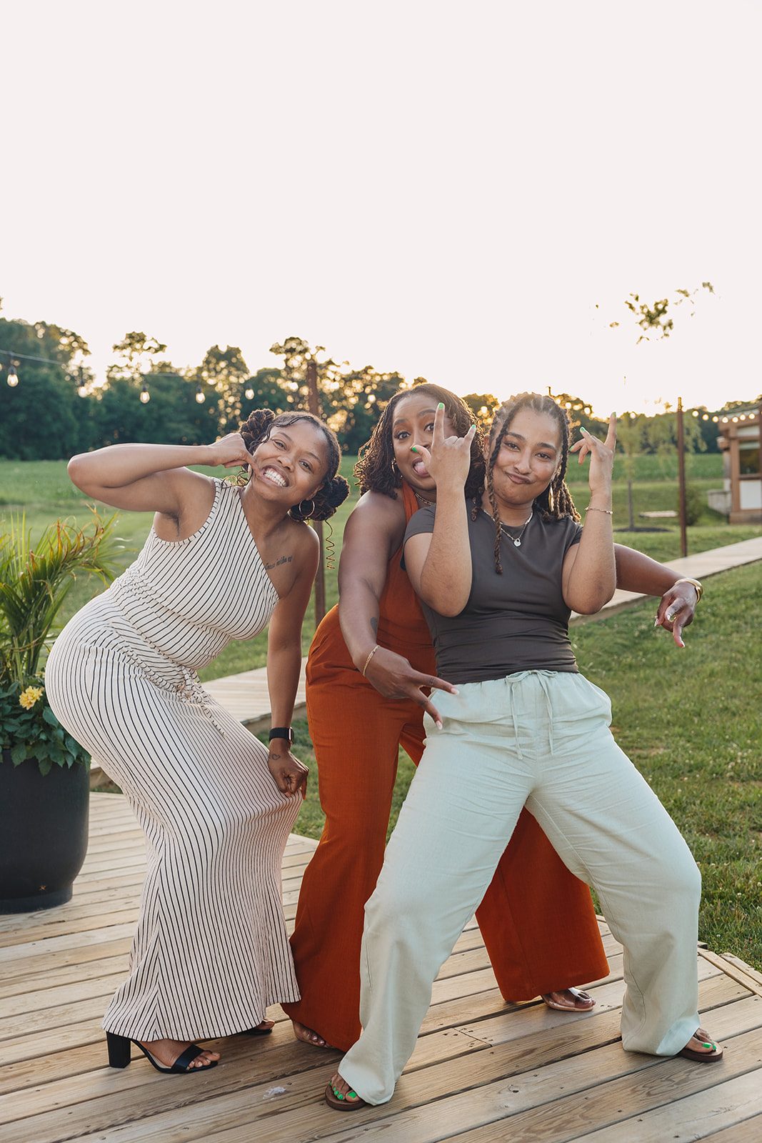 Jazmine and Jaleesa engagement dinner lounge seating vignette in Maryland — Creative Motion Events