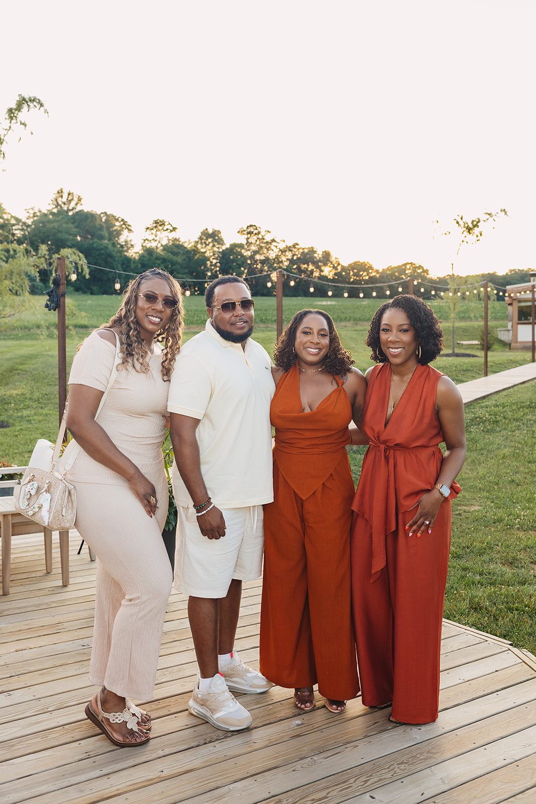 Jazmine and Jaleesa engagement dinner dinner party ambiance in Maryland — Creative Motion Events