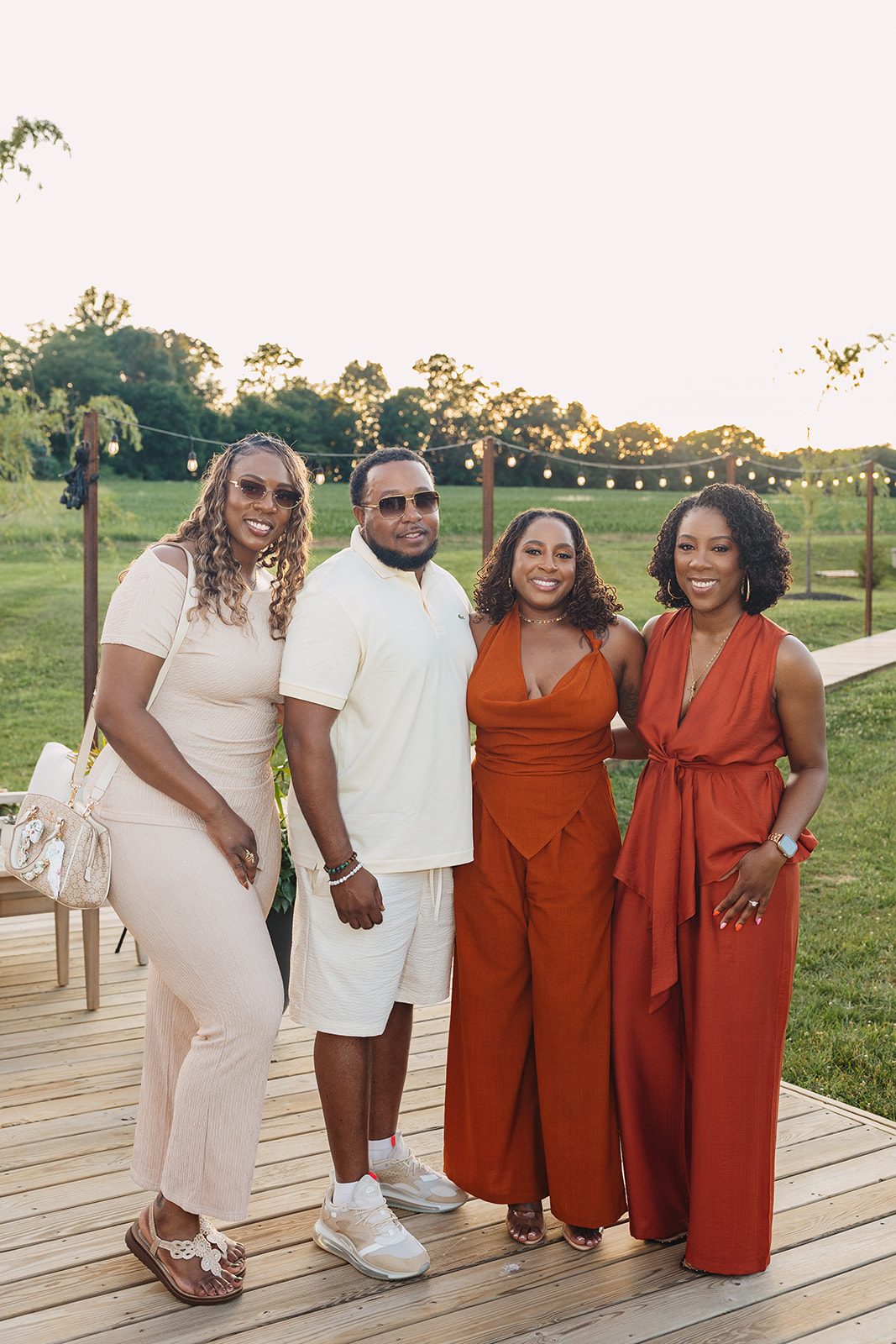 Jazmine and Jaleesa engagement dinner elegant place cards in Maryland — Creative Motion Events